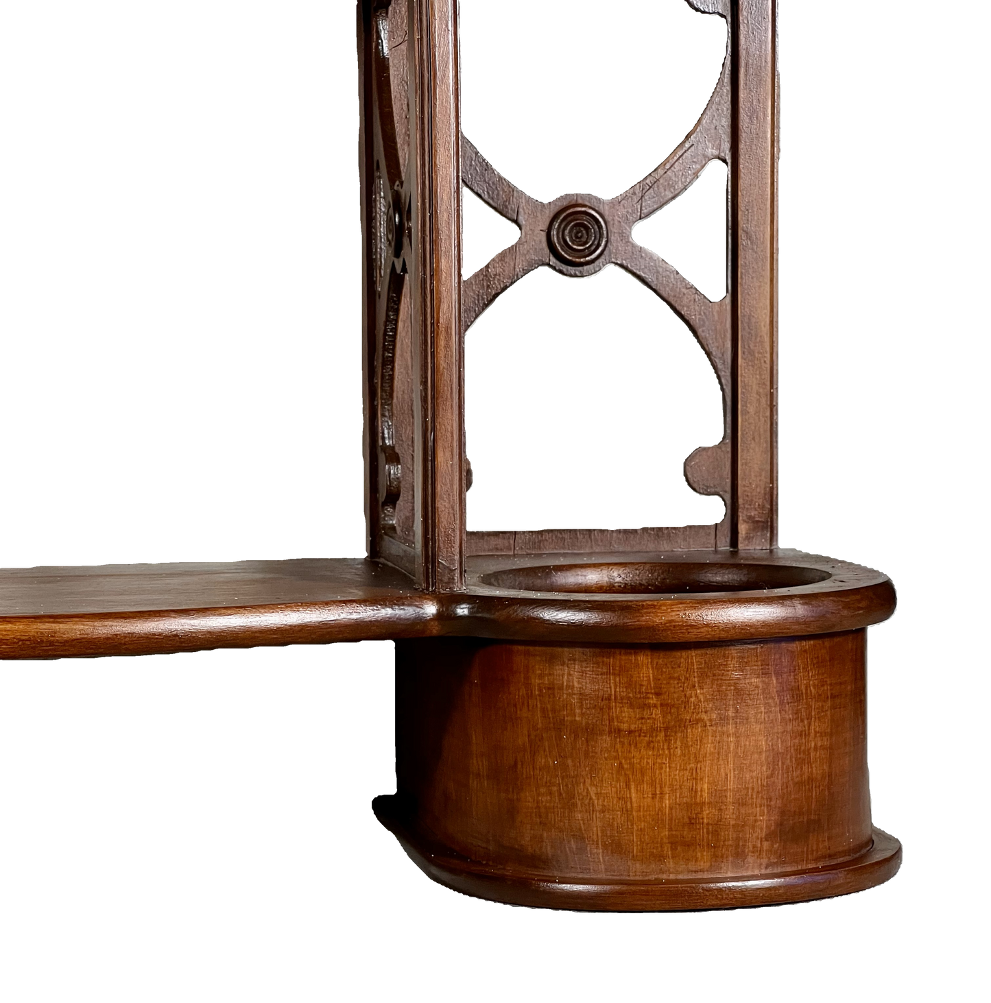 ANTIQUE ENGLISH SHERATON STYLE DOUBLE CACHEPOT ETAGERE