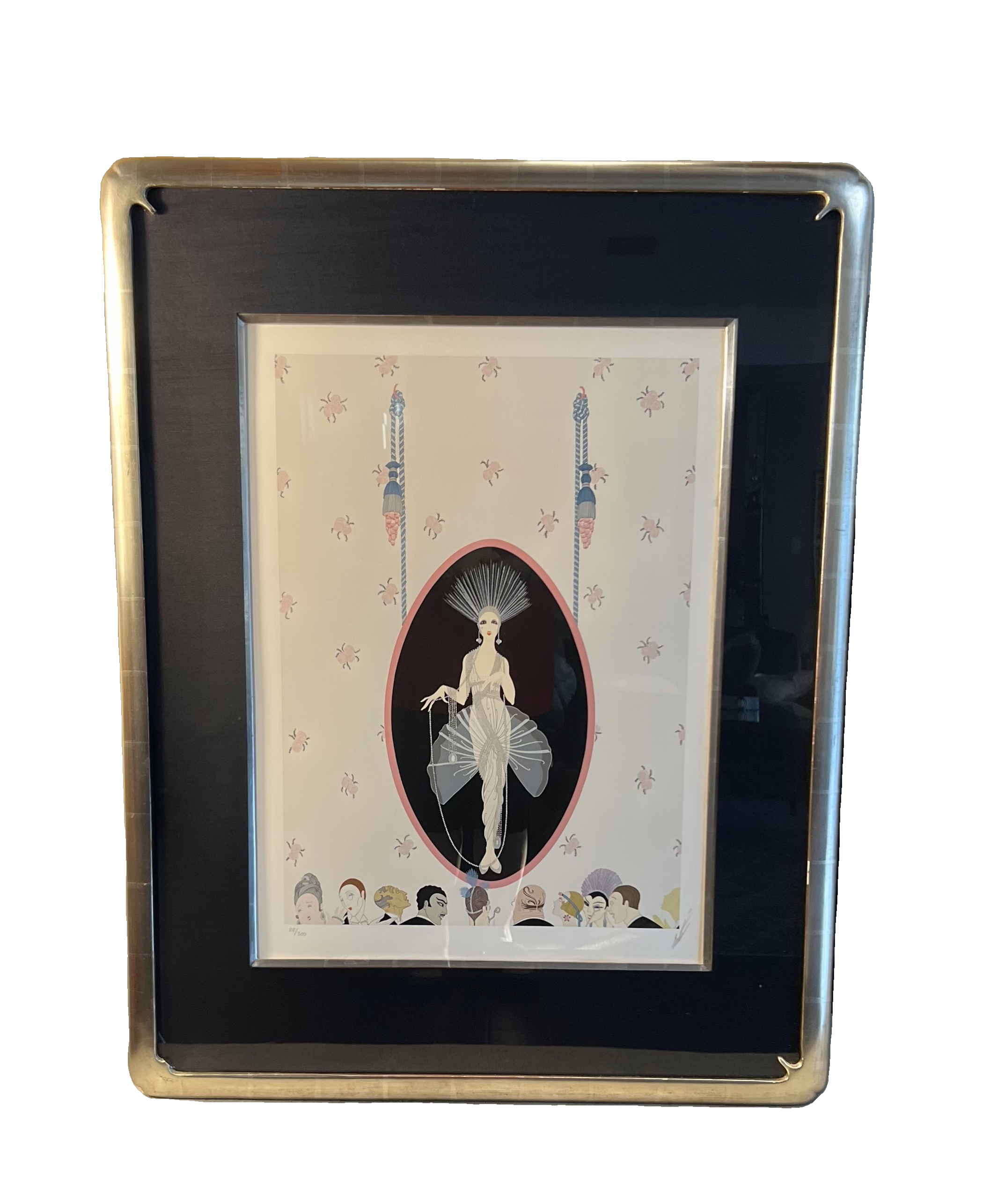 ERTÉ "THE PORTRAIT" 1981 SIGNED LIMITED EDITION SERIGRAPH 88/300 – FRAMED WITH ORIGINAL GALLERY LABEL – ART DECO GLAMOUR