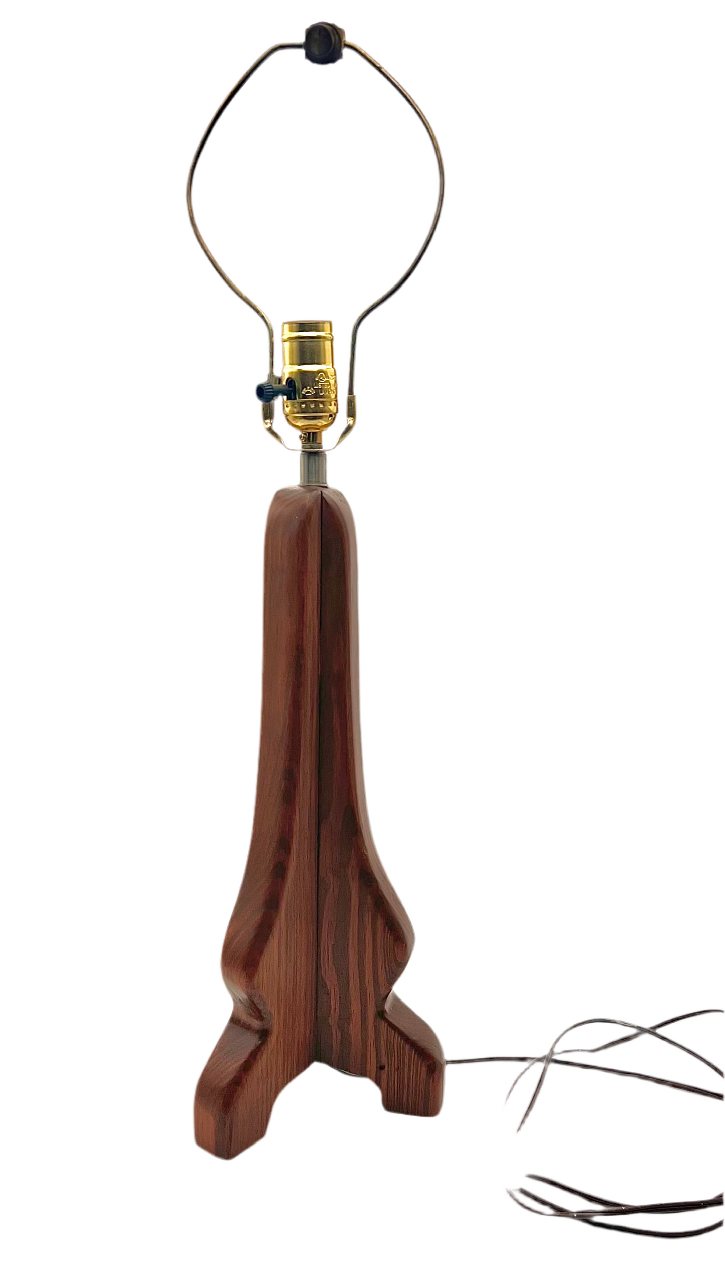 VINTAGE HANDCRAFTED WOOD TABLE LAMP