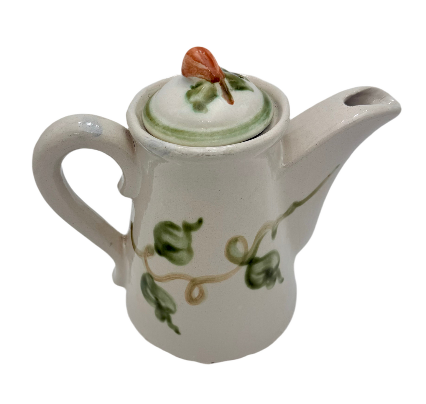 1950s VINTAGE JOHN B. TAYLOR HARVEST PATTERN CERAMIC COFFEE POT