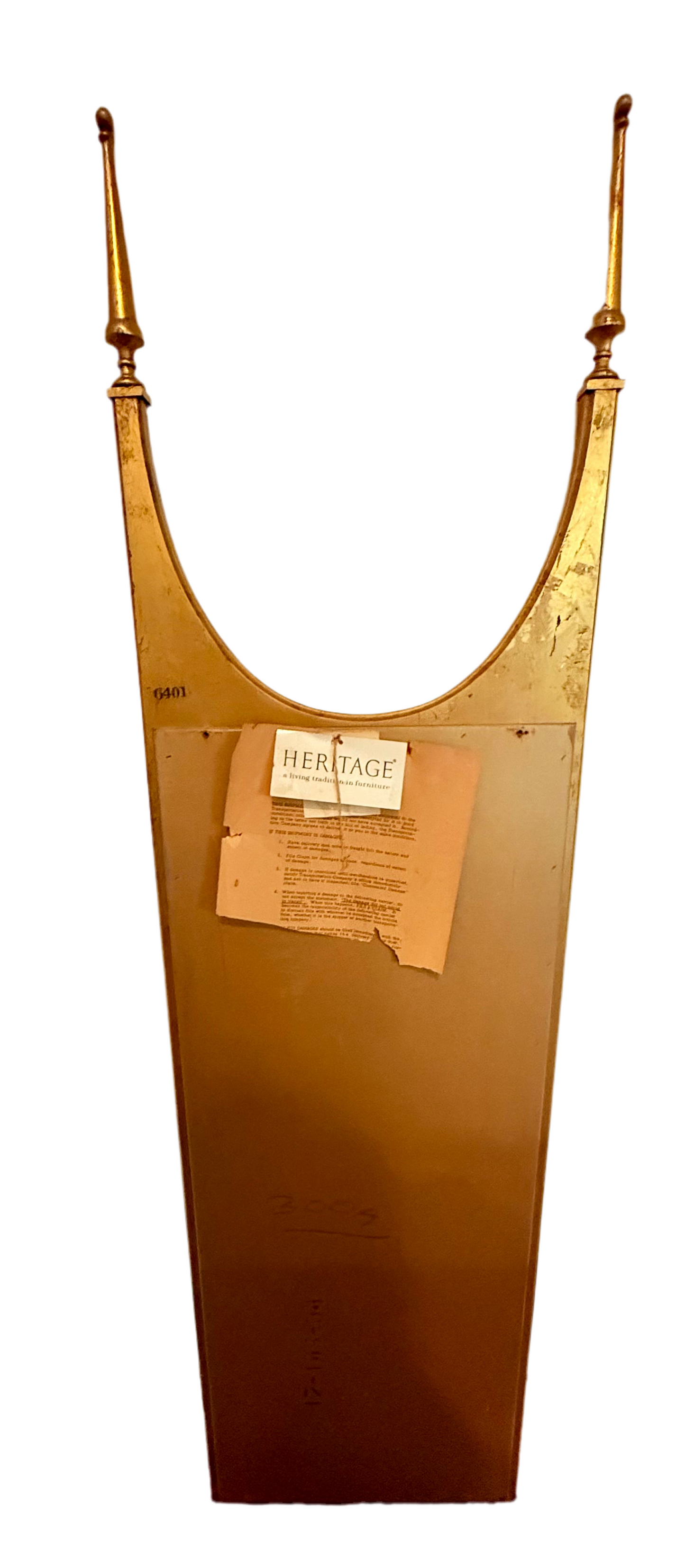 PAIR OF VINTAGE HERITAGE REGENCY GILTWOOD MIRRORS WITH FINIALS