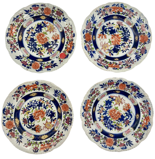 VINTAGE MASON’S IMARI IRONSTONE PLATES – SET OF 4