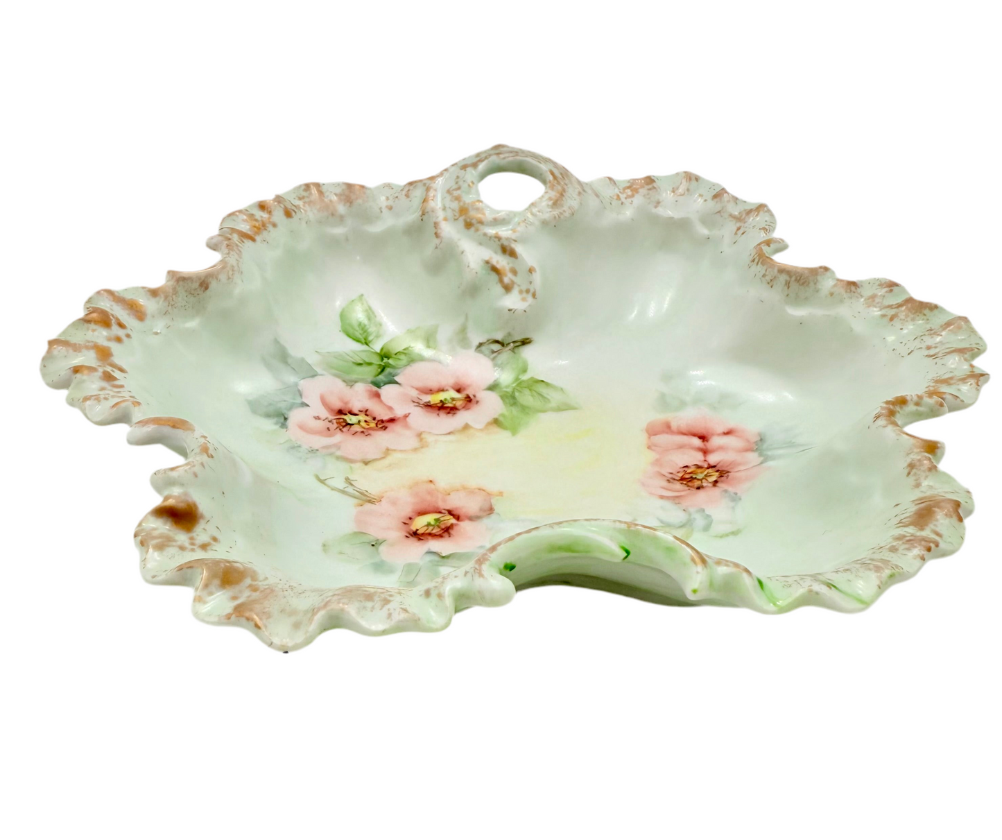 ANTIQUE ROSENTHAL MONBIJOU HAND-PAINTED PORCELAIN BOWL – SIGNED MARY THOMPSON – CIRCA 1900