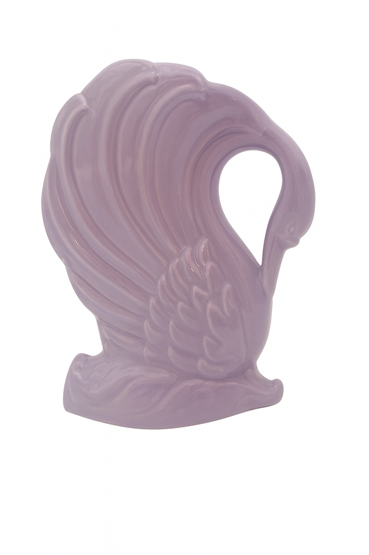 VINTAGE LAVENDER SWAN VASE – VOHANN OF CALIFORNIA – MID-CENTURY POTTERY