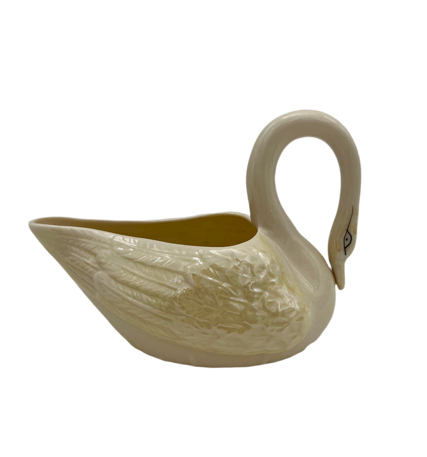 VINTAGE BELLEEK IRELAND SWAN CREAMER/GRAVY BOAT