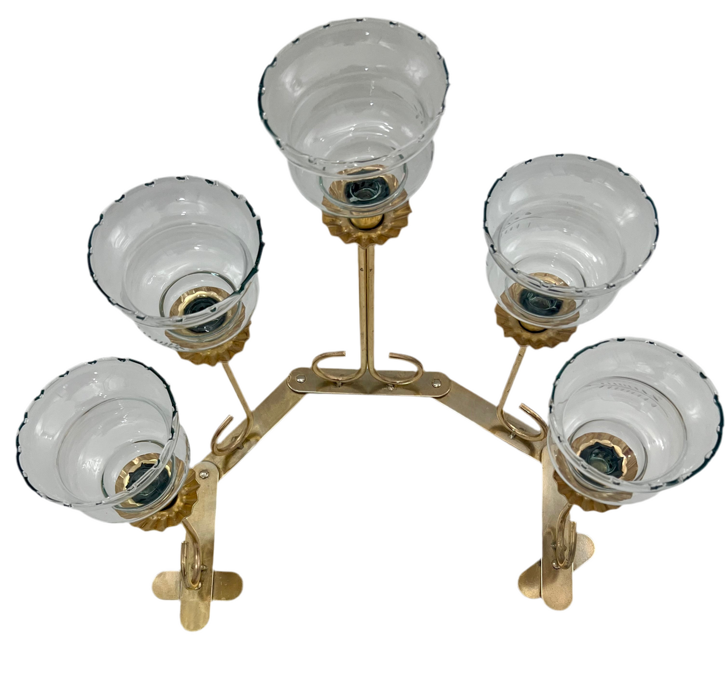 VINTAGE SOLID BRASS ADJUSTABLE CANDELABRA