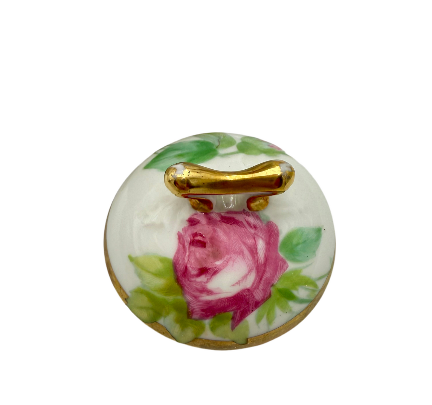ANTIQUE LIMOGES “CORONET” HAND-PAINTED CHOCOLATE POT – SIGNED MAVALEIX – PINK ROSES & GOLD TRIM – ART NOUVEAU ERA FRANCE c.1906–1920