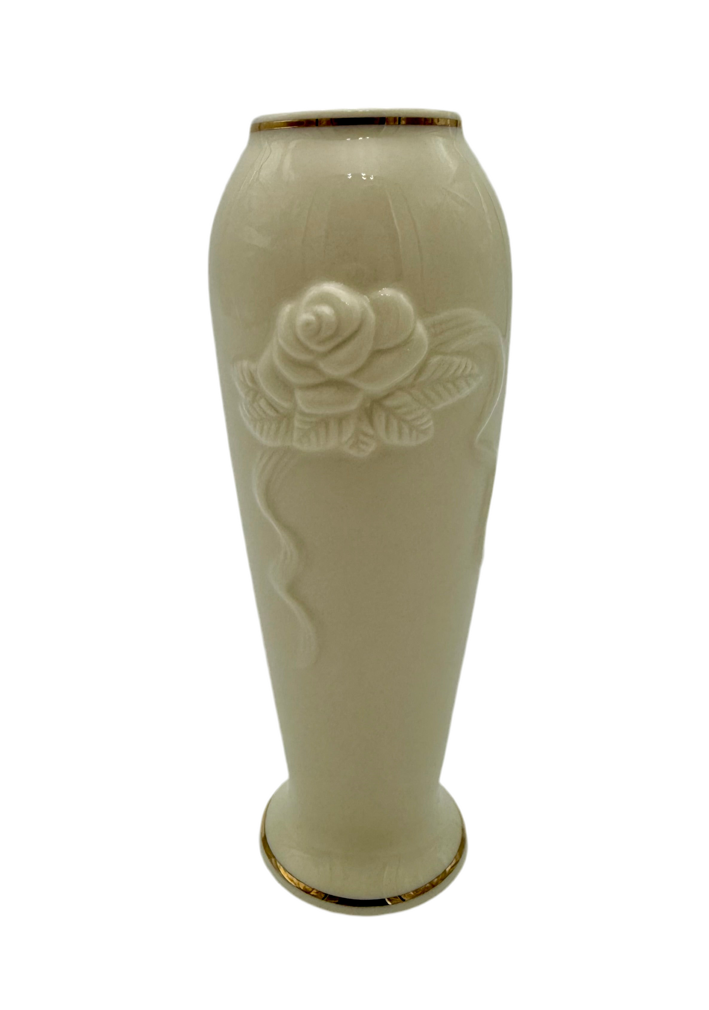 LENOX ROSE BLOSSOM BUD FLOWER IVORY VASE