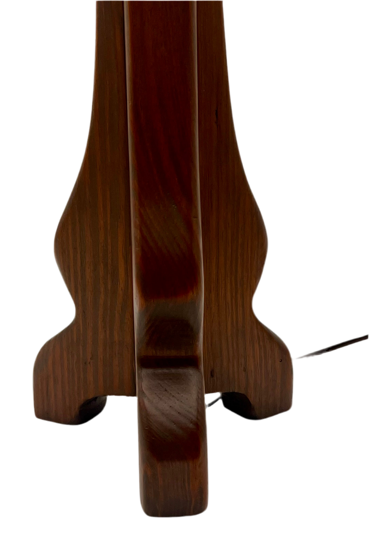 VINTAGE HANDCRAFTED WOOD TABLE LAMP