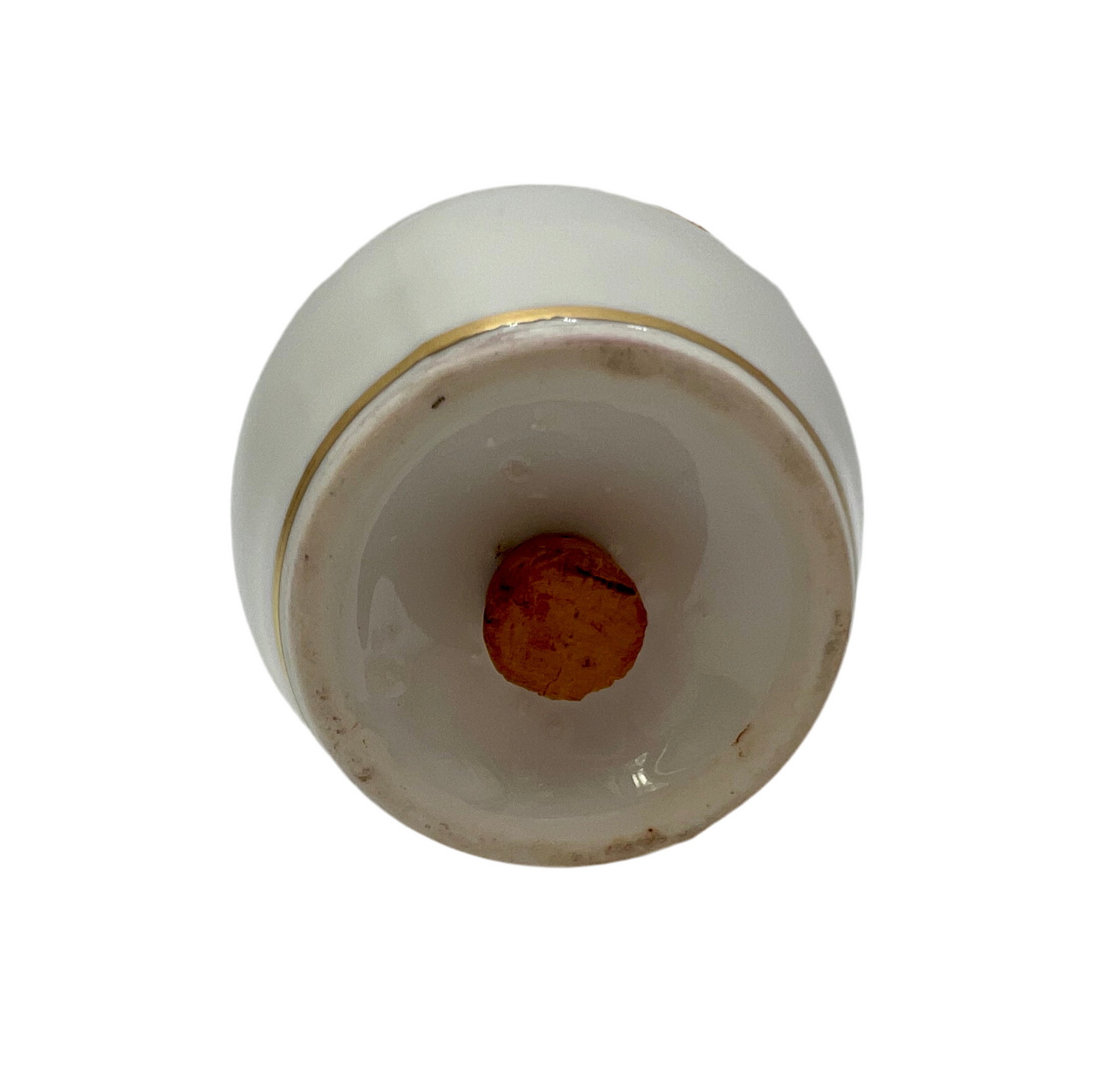 Antique Porcelain Sugar Shaker Muffineer | Stouffer Studio Chicago | Hand-Gilded Raised Gold Floral | Signed BEK