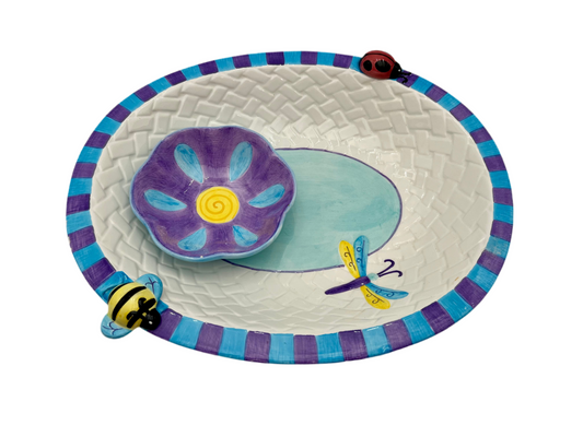VINTAGE LOTUS DIP PLATTER, 1999