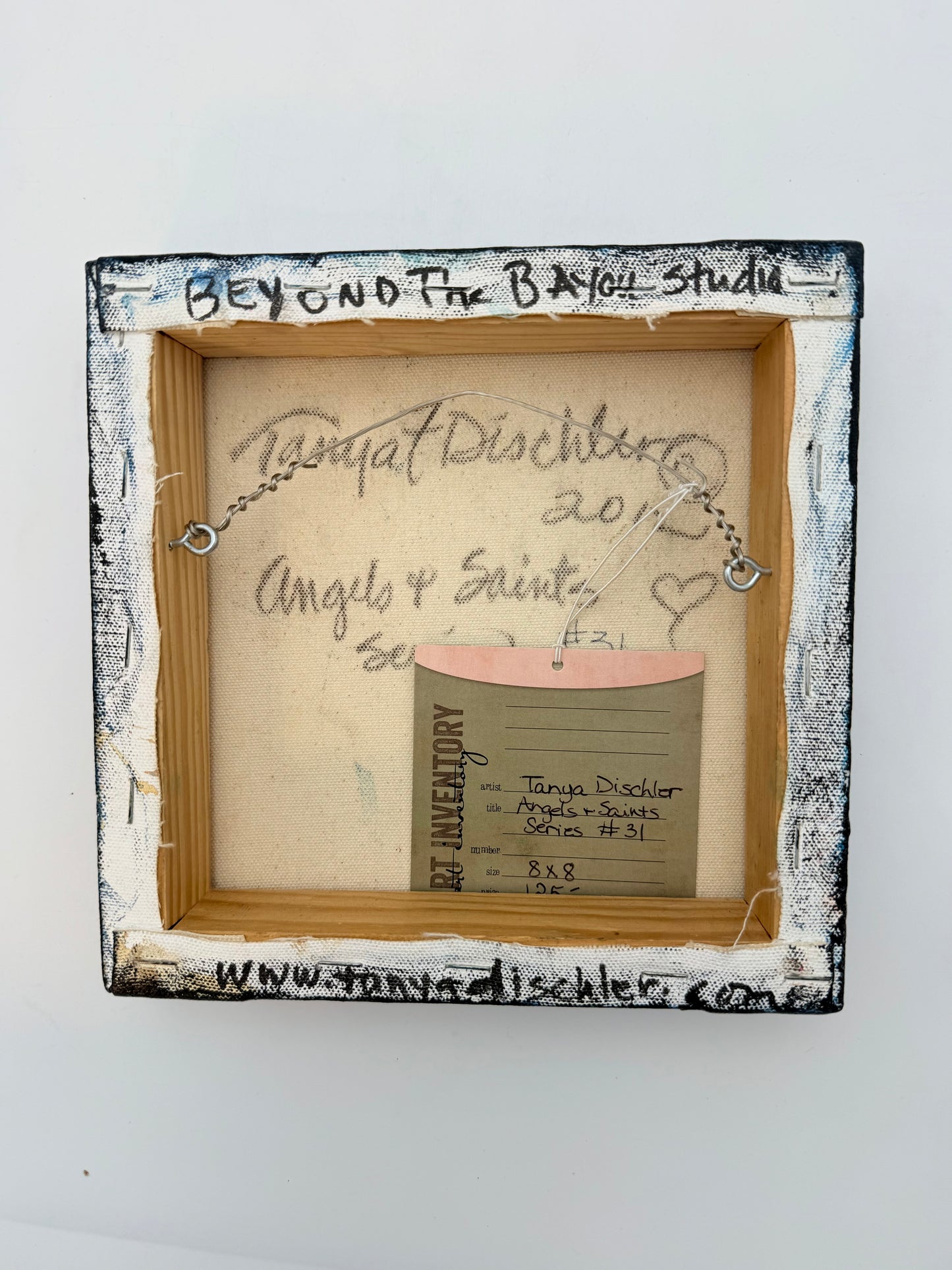 ORIGINAL ANGEL WING PAINTING | SIGNED SPIRITUAL ABSTRACT ART | ANGELS AND SAINTS SERIES | 8 X 8 ORIGINAL CANVAS