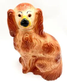 LARGE ANTIQUE STAFFORDSHIRE SPANIEL DOG, ENGLAND, CIRCA 1880–1910