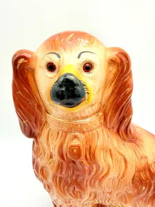 LARGE ANTIQUE STAFFORDSHIRE SPANIEL DOG, ENGLAND, CIRCA 1880–1910