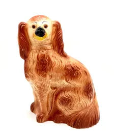 LARGE ANTIQUE STAFFORDSHIRE SPANIEL DOG, ENGLAND, CIRCA 1880–1910