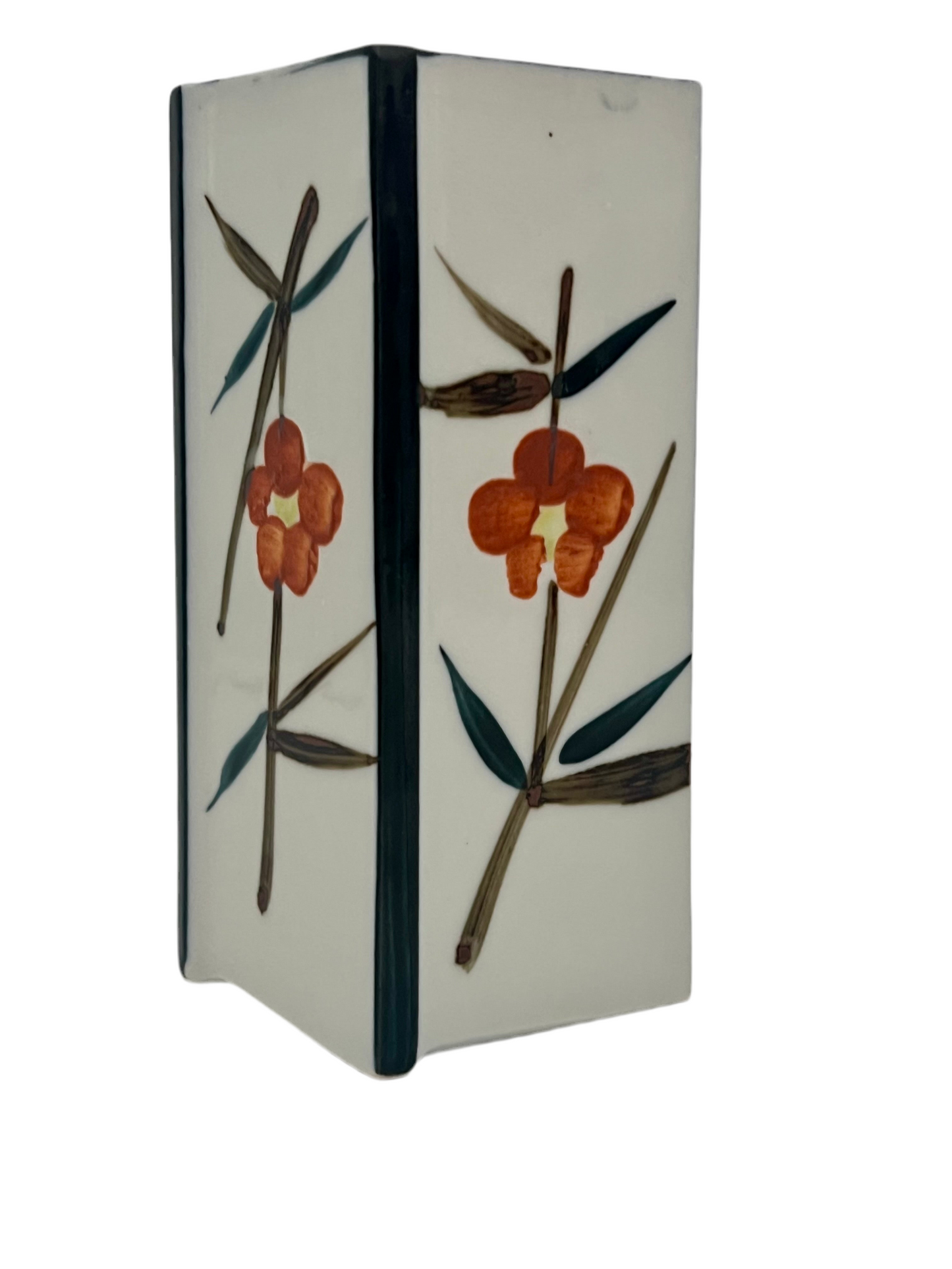 VINTAGE JAPANESE TOYO BAMBOO FLOWERS VASE