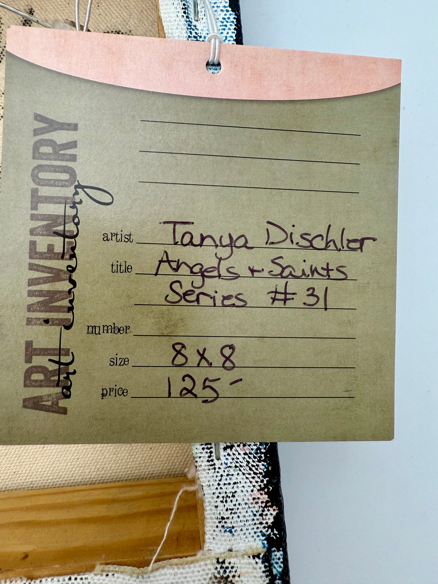 ORIGINAL ANGEL WING PAINTING | SIGNED SPIRITUAL ABSTRACT ART | ANGELS AND SAINTS SERIES | 8 X 8 ORIGINAL CANVAS