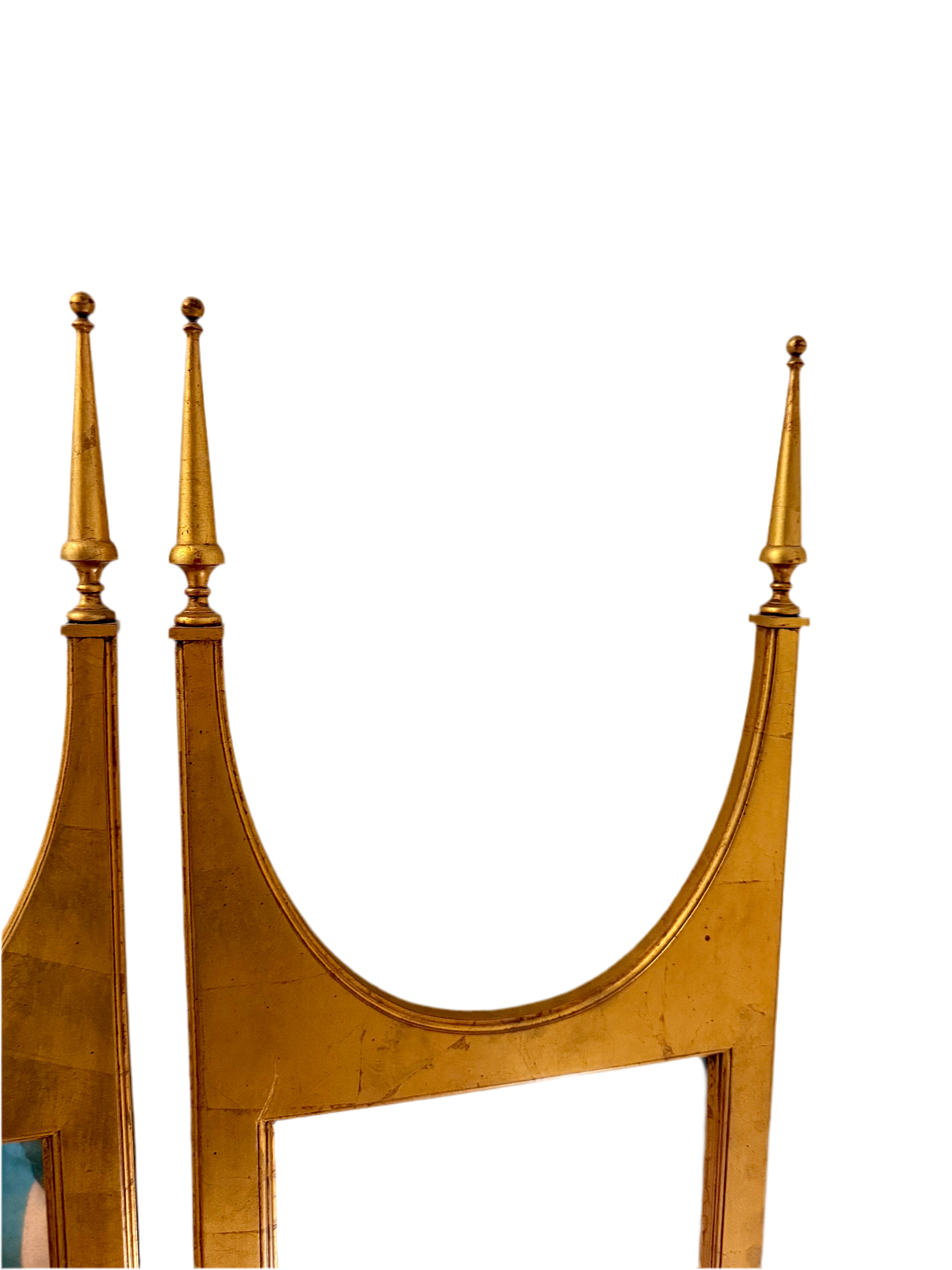 PAIR OF VINTAGE HERITAGE REGENCY GILTWOOD MIRRORS WITH FINIALS