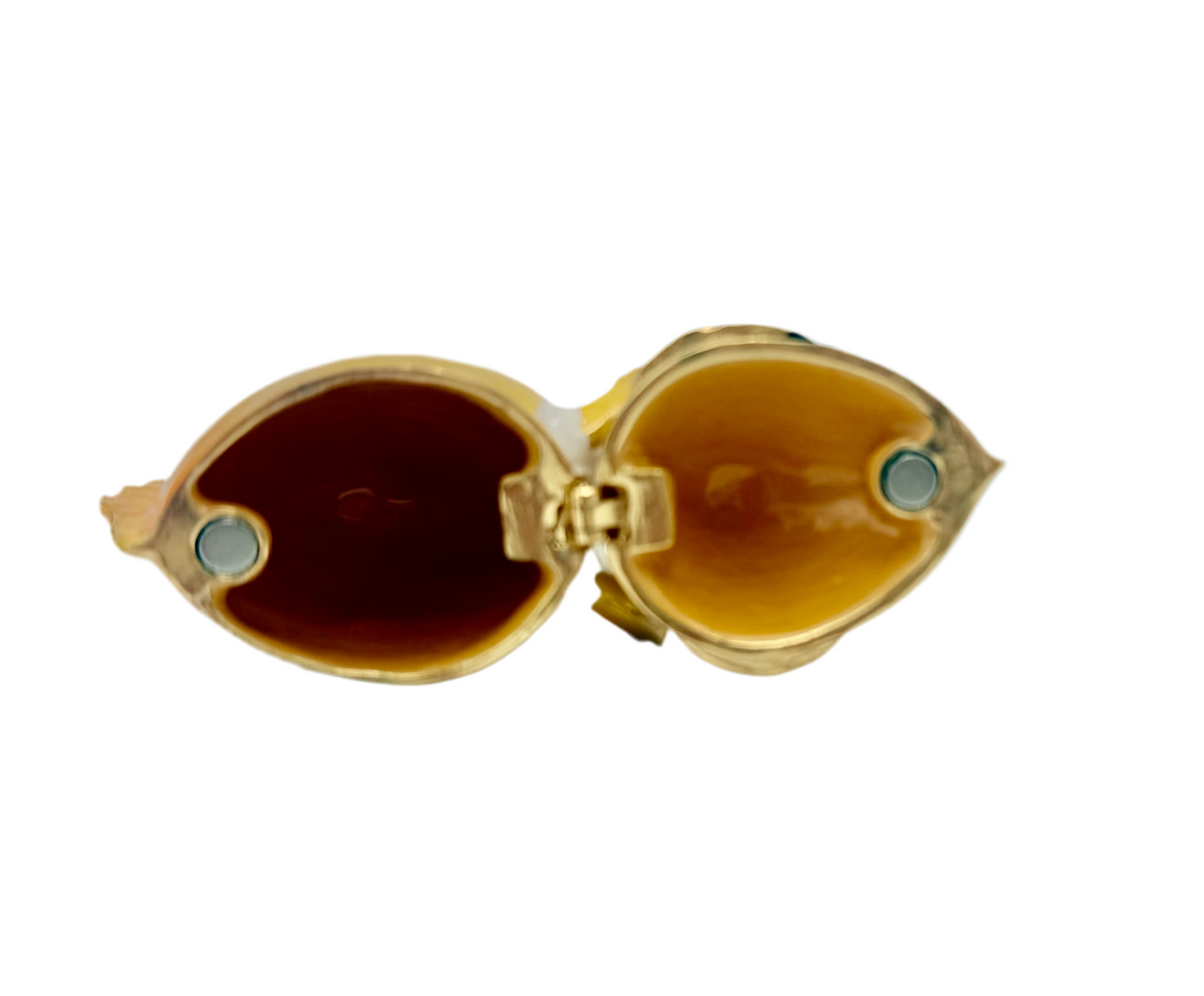JEWELED ENAMELED BUTTERFLYFISH TRINKET BOX WITH CRYSTALS AND GOLD DETAILING