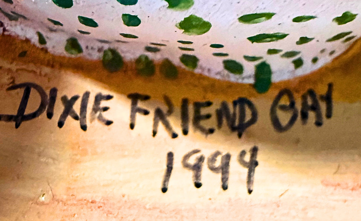 Dixie Friend Gay 1994 Original Sculpture Signed Texas Artist Mixed Media Figural Assemblage Candelabrum Houston Art