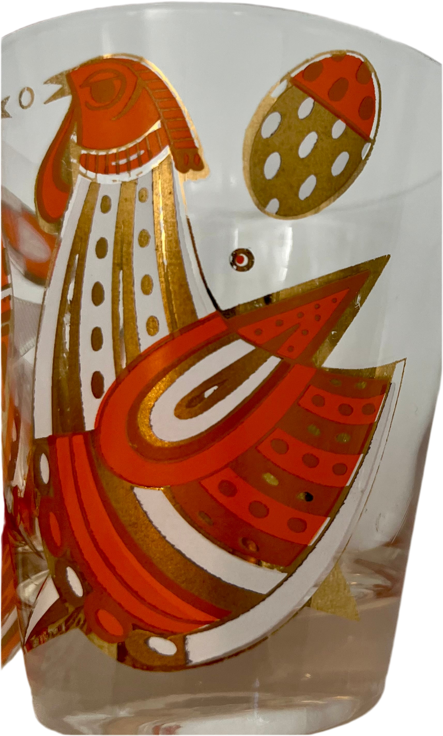 PAIR OF MIDCENTURY GEORGES BRAIRD 22 K COCKTAIL GLASSES