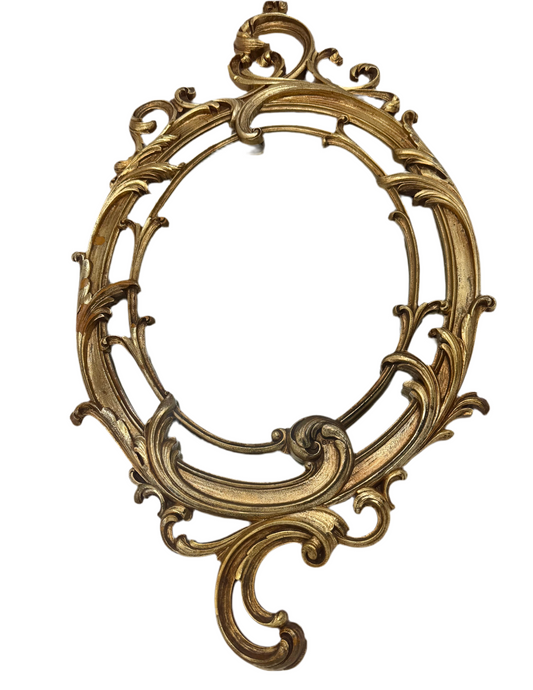 VINTAGE SYROCO WOOD ROCOCO GOLD WALL MIRROR – HOLLYWOOD REGENCY ELEGANCE