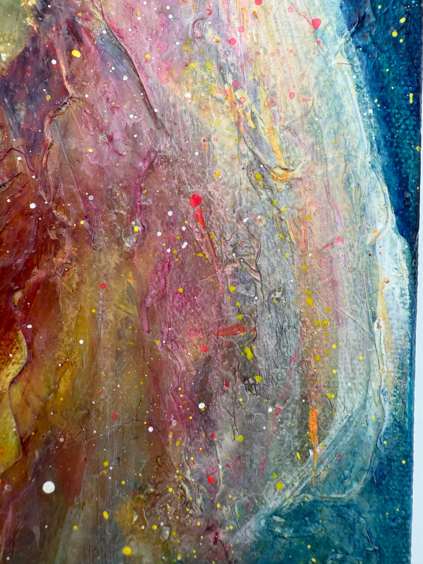 ORIGINAL ANGEL WING PAINTING | SIGNED SPIRITUAL ABSTRACT ART | ANGELS AND SAINTS SERIES | 8 X 8 ORIGINAL CANVAS