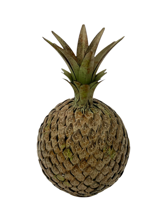 LARGE VINTAGE METAL PINAPPLE DECOR PIECE/CANDLE GLOBE