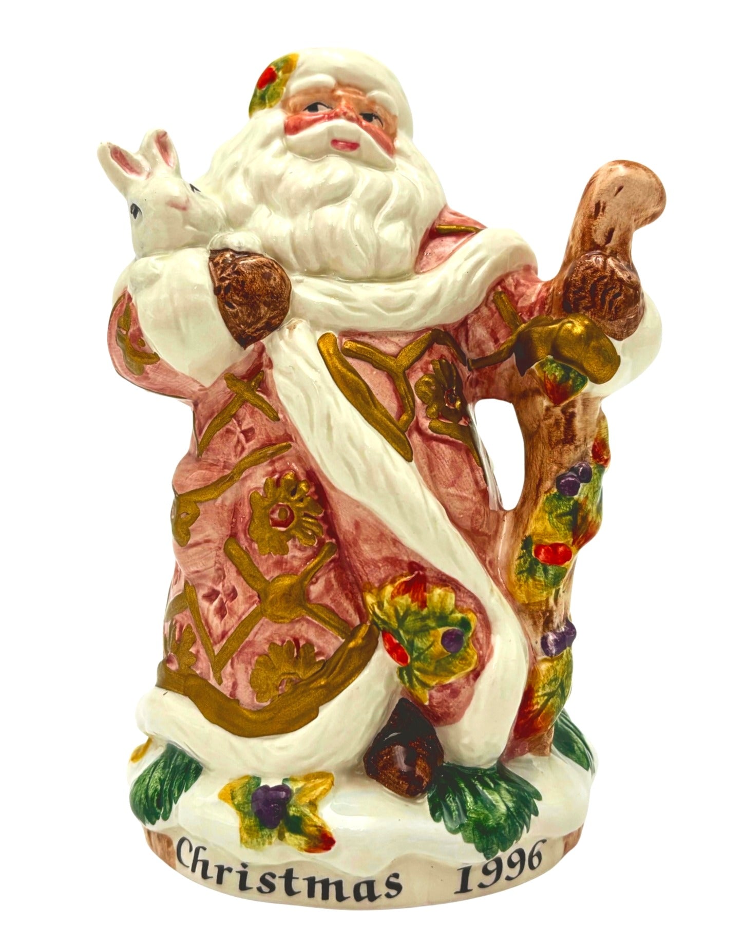 VINTAGE FITZ AND FLOYD 1996 LIMITED EDITION SANTA CHRISTMAS BELL WITH ORIGINAL BOX