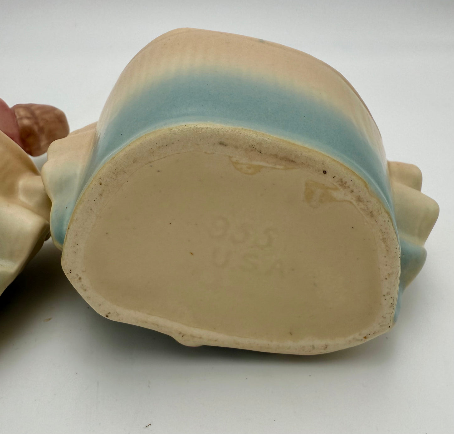 VINTAGE SHAWNEE 955 USA LADY VASES – PASTEL ART POTTERY PAIR