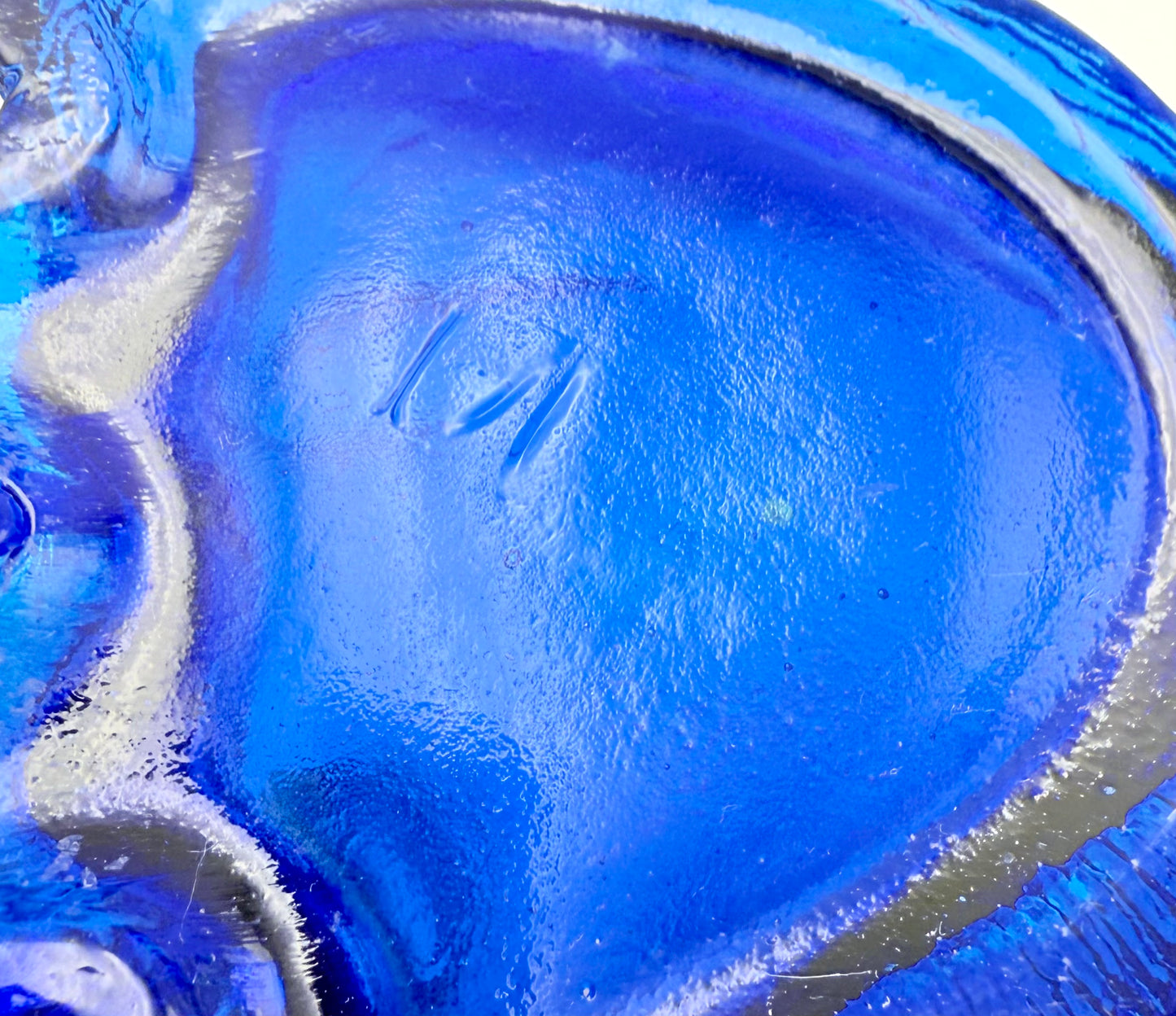 VINTAGE EMPOLI COBALT BLUE CAT & DOG GLASS DECANTER PAIR – 14” ITALIAN ART GLASS FIGURINES