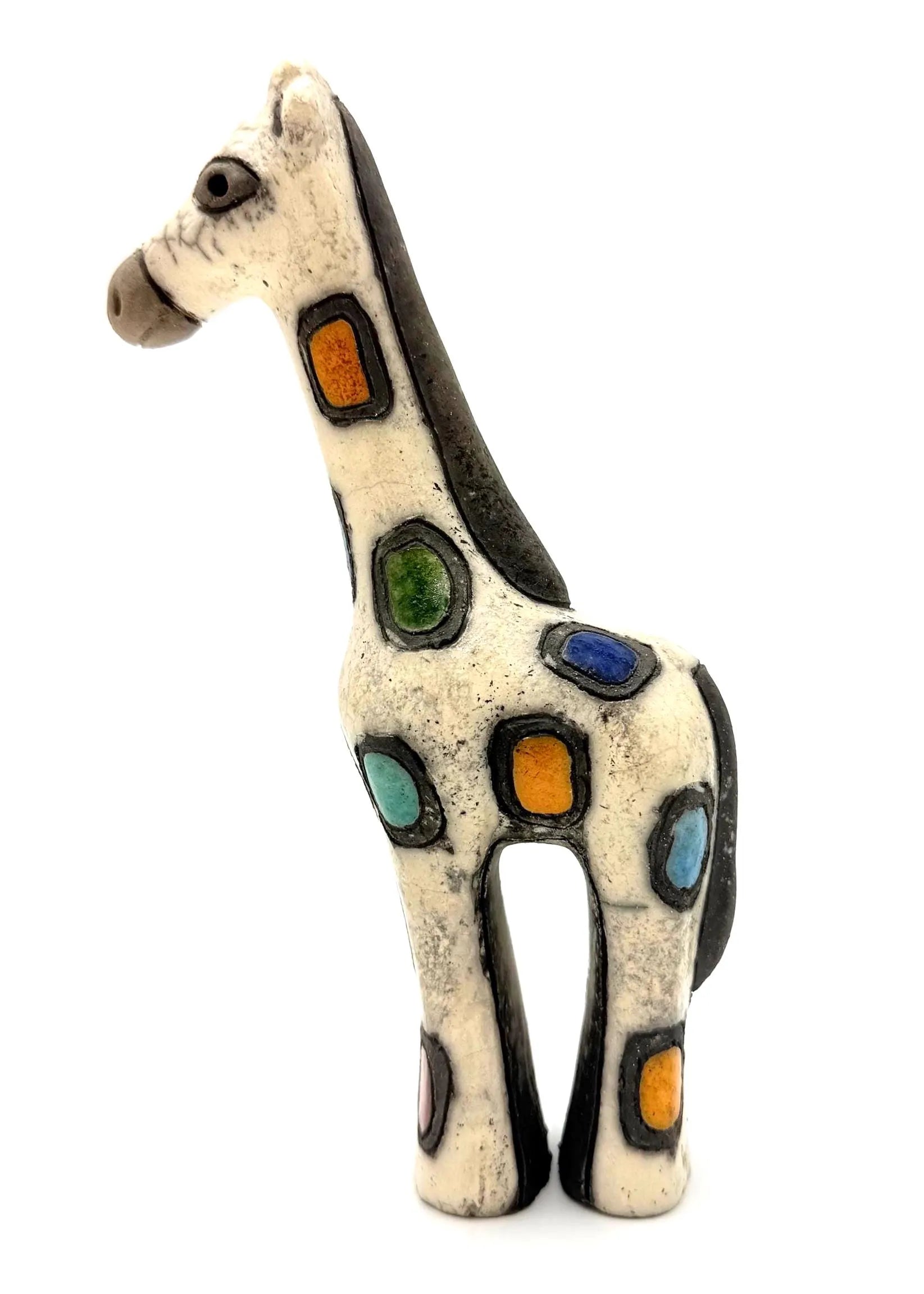 HANDMADE SOUTH AFRICAN FENIX RAKU POTTERY HORSE SCULPTURE