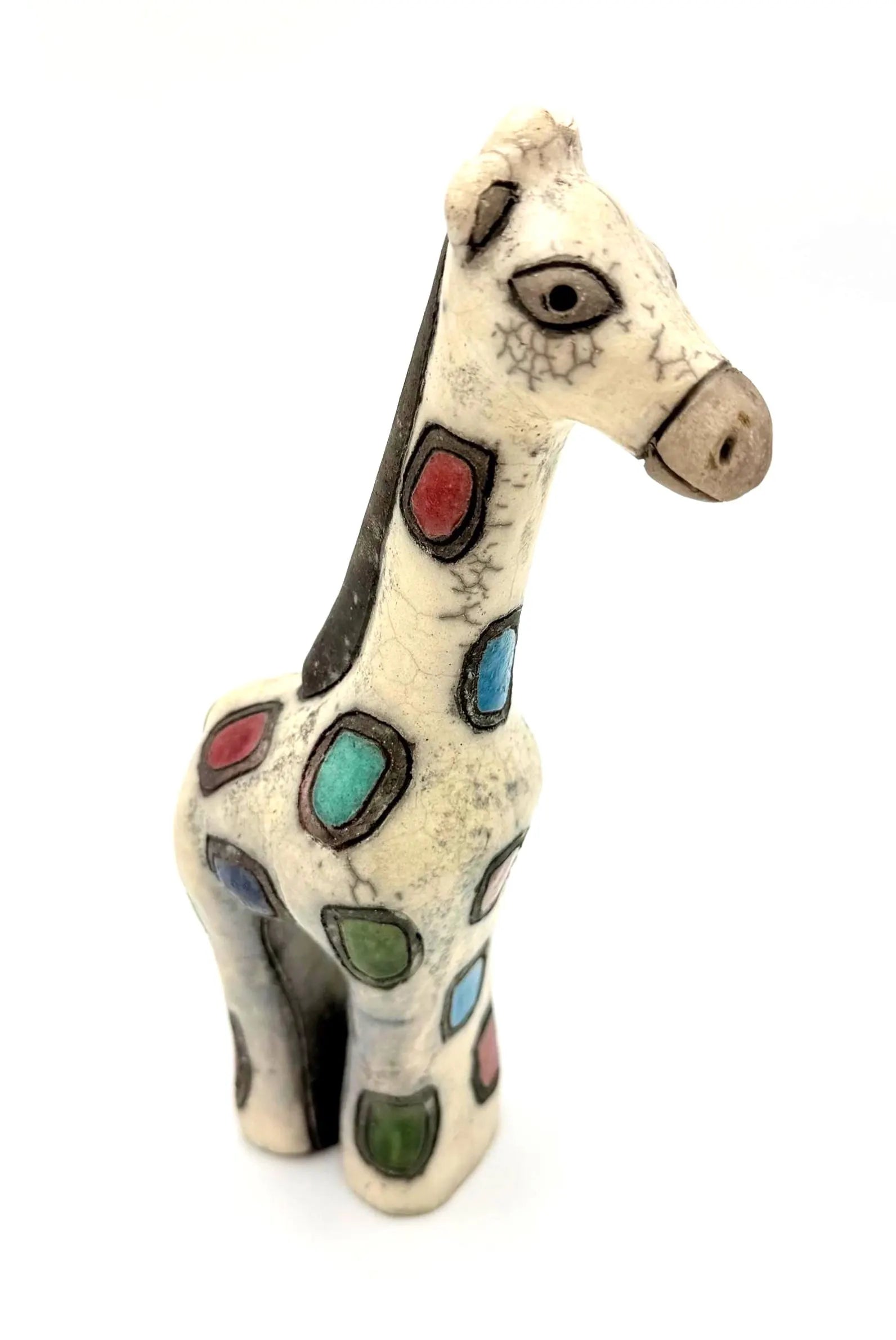 HANDMADE SOUTH AFRICAN FENIX RAKU POTTERY HORSE SCULPTURE