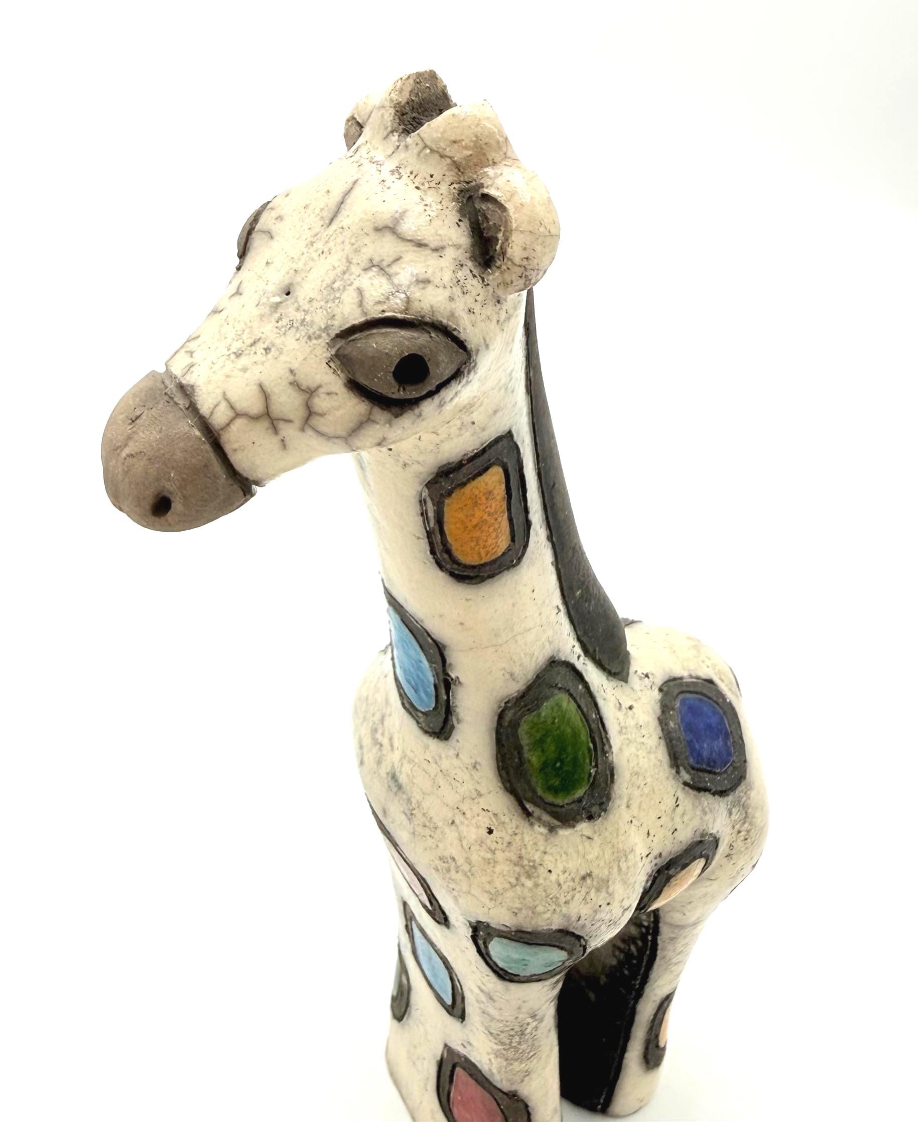 HANDMADE SOUTH AFRICAN FENIX RAKU POTTERY HORSE SCULPTURE