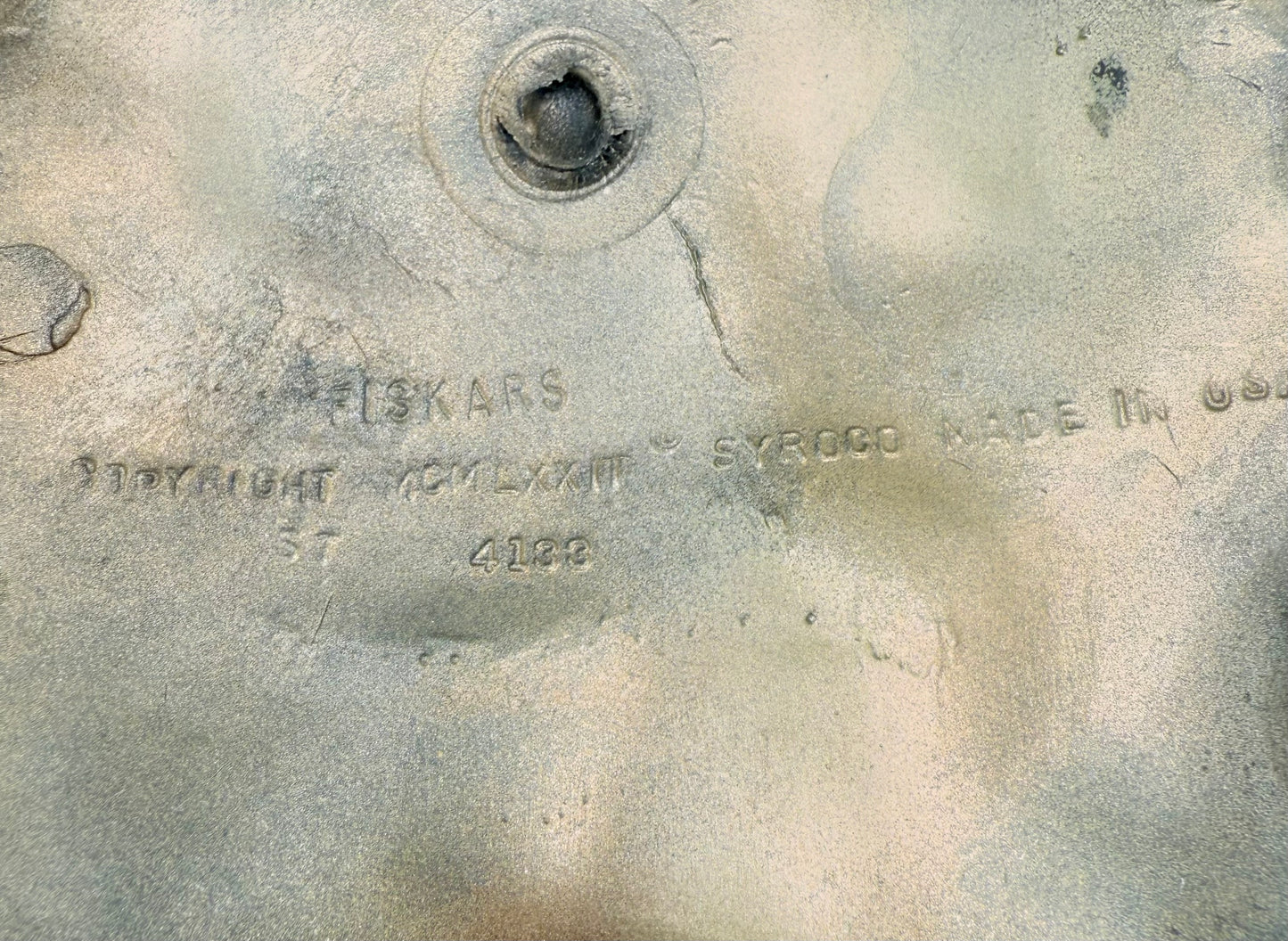 VINTAGE 1973 SYROCO BRONZE/GOLD FLORAL TWO-ARM WALL SCONCE – HOLLYWOOD REGENCY ROCOCO STYLE, GILT FLOWER DESIGN, MADE IN USA, 26 INCHES TALL (Copy)