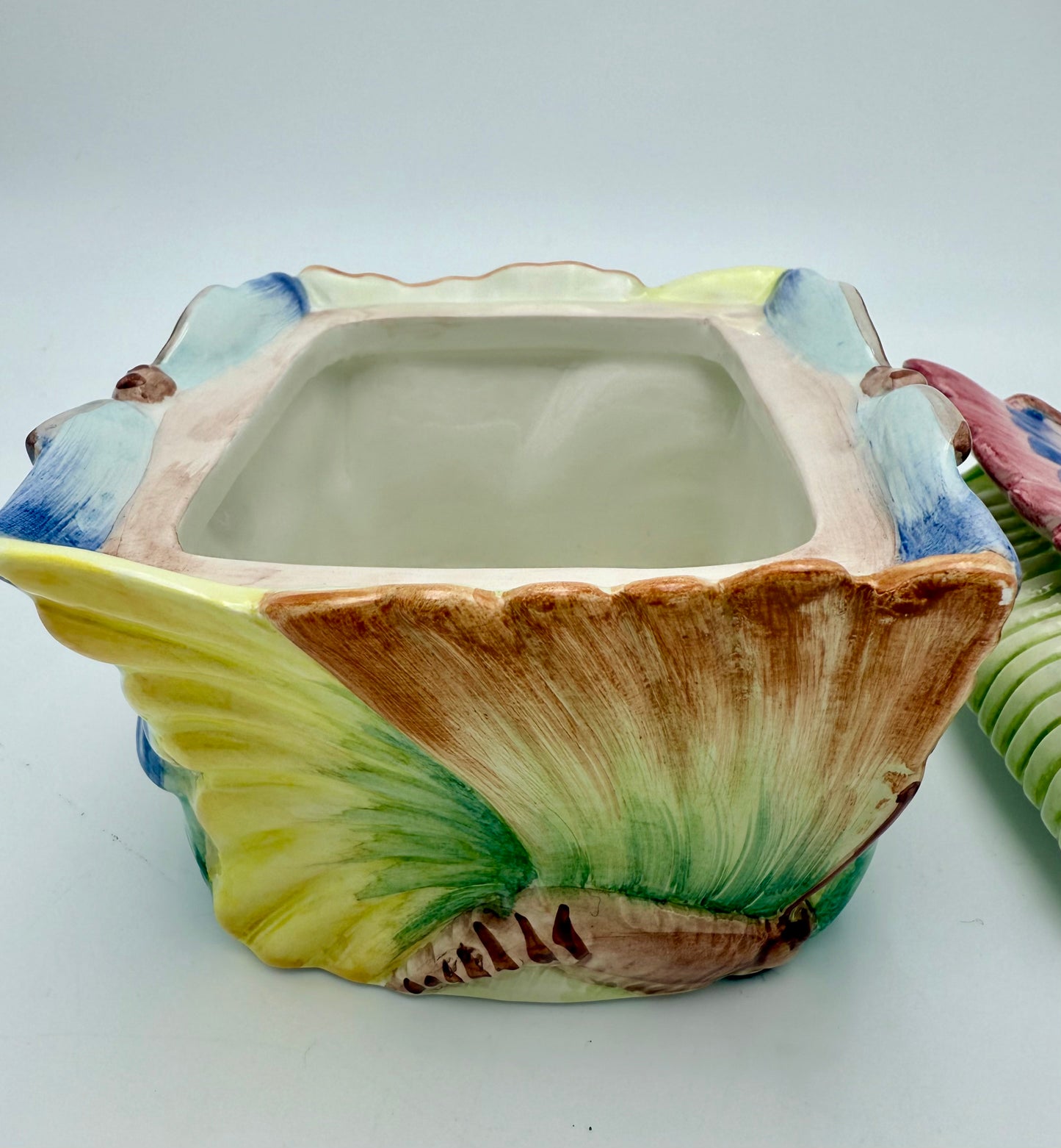 VINTAGE INTRADA ITALY HAND-PAINTED BUTTERFLY BOX