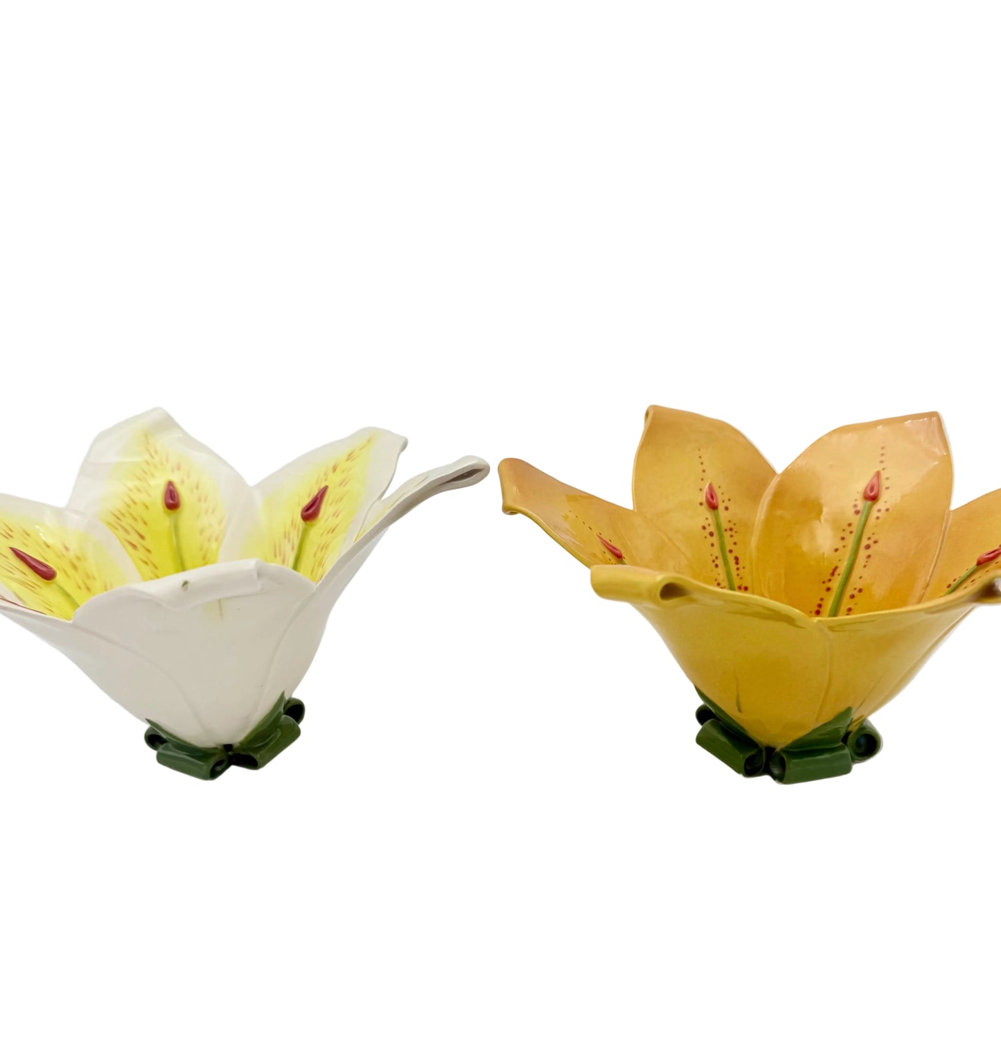 MUSTARDSEED & MOONSHINE HANDMADE CERAMIC LILY BOWLS – PAIR