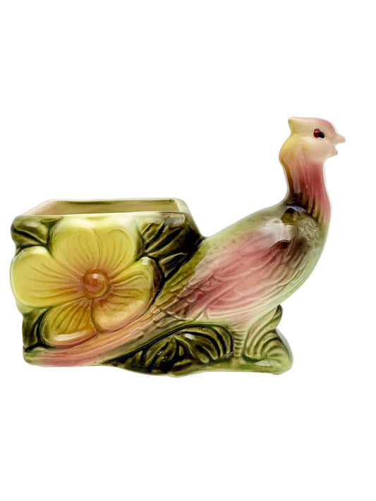HULL POTTERY PHEASANT PLANTER – MID-CENTURY FIGURAL CERAMIC