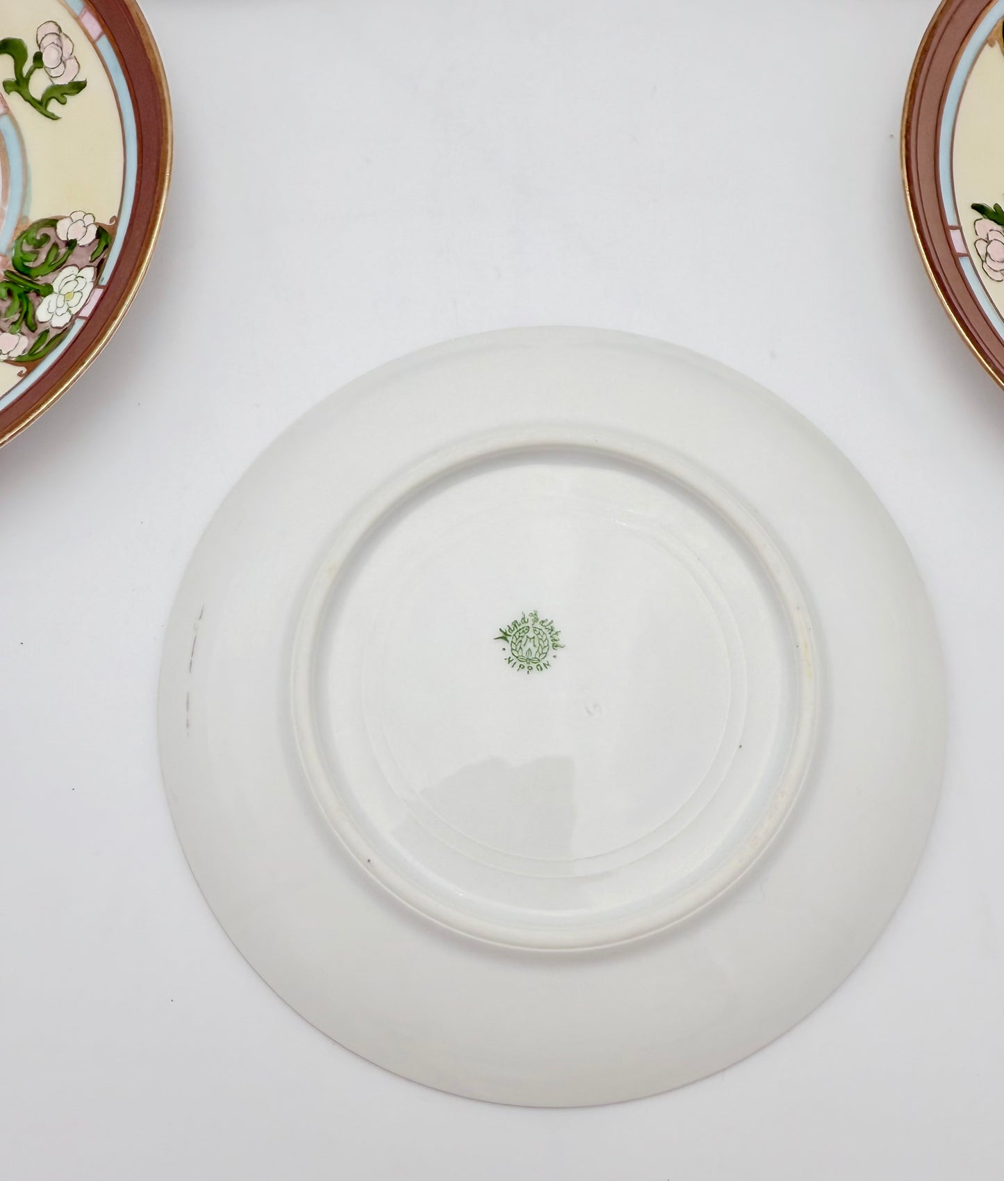 HAND PAINTED MORIMURA NIPPON BREAD AND BUTTER PLATES SET OF FIVE