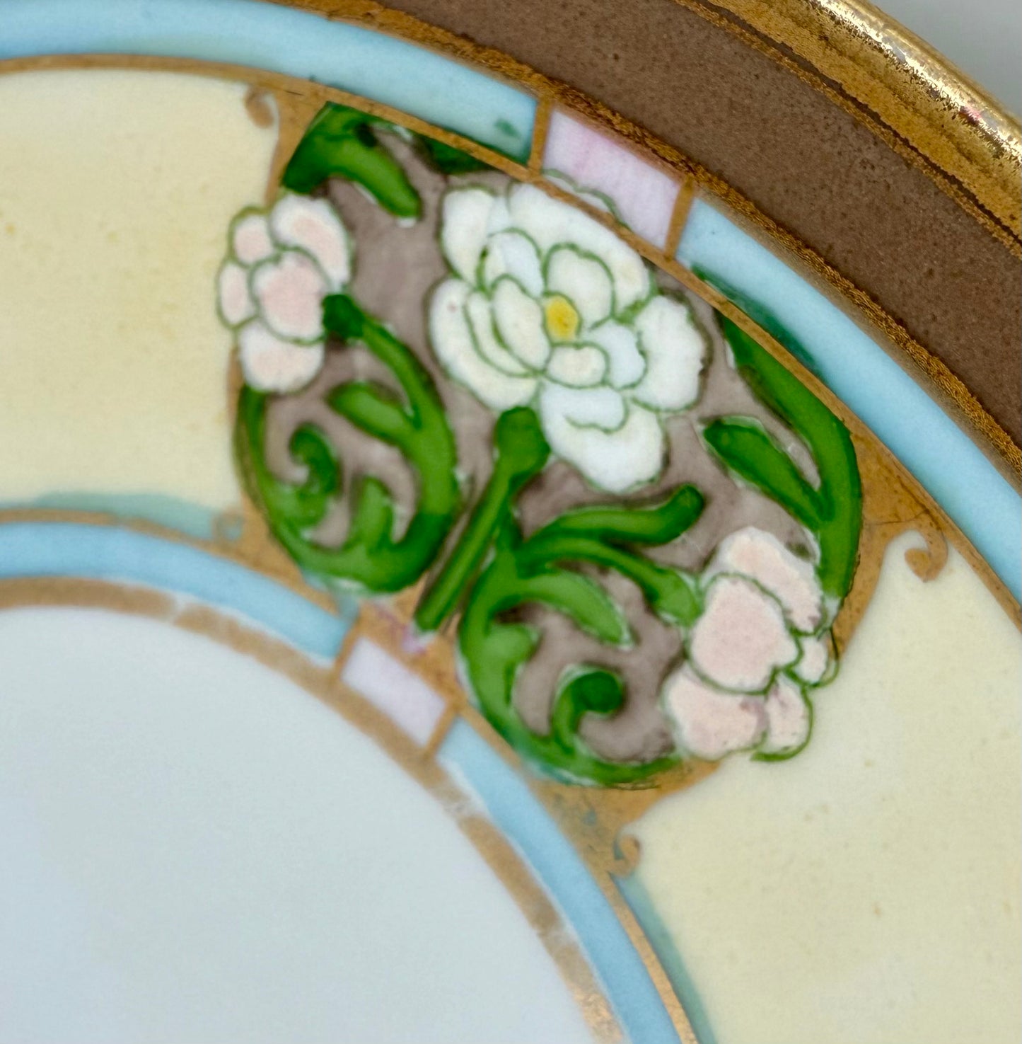 HAND PAINTED MORIMURA NIPPON BREAD AND BUTTER PLATES SET OF FIVE