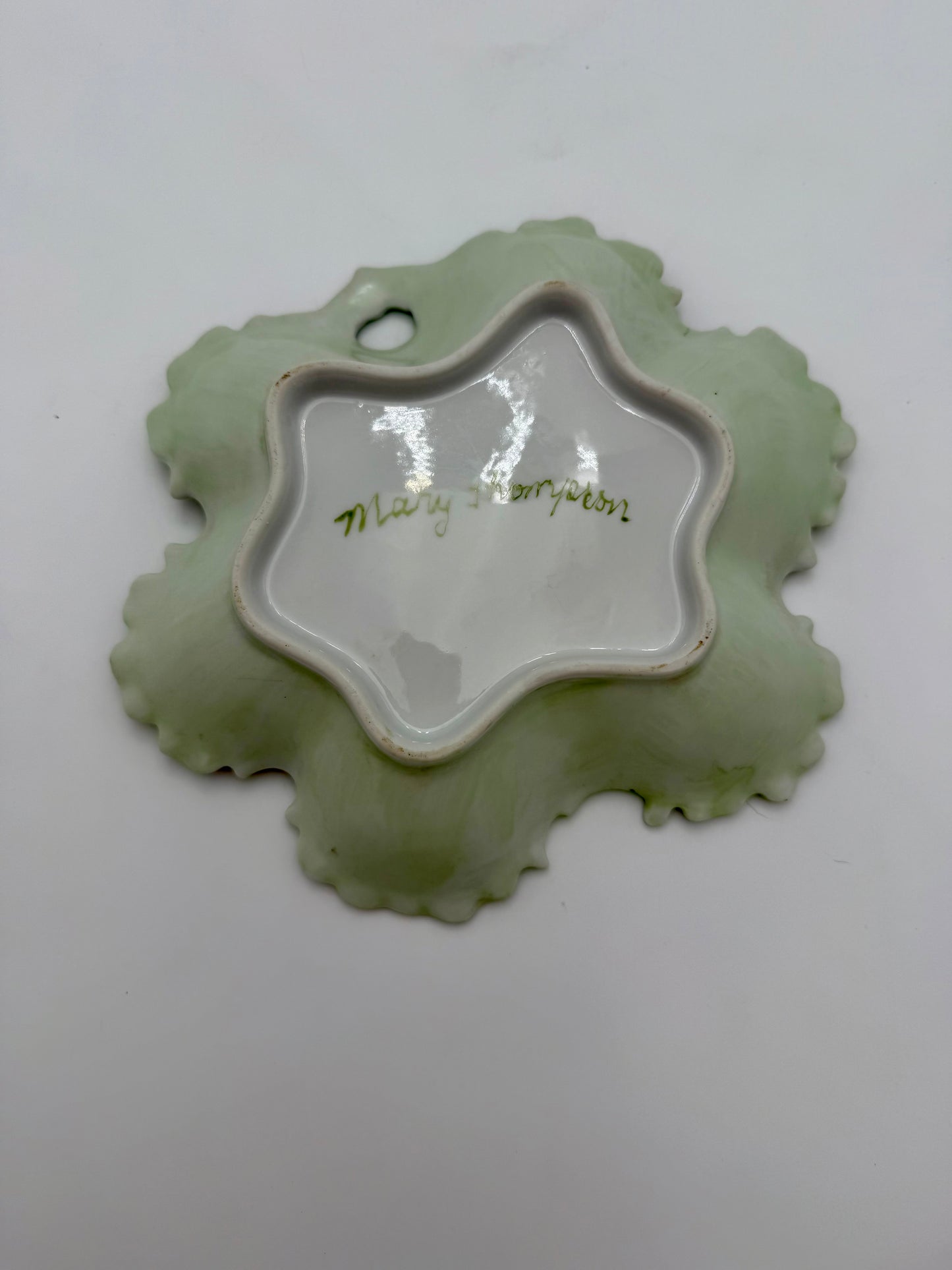 ANTIQUE ROSENTHAL MONBIJOU GERMANY LATTICE LEAF NUT/CANDY DISH, CIRCA 1899