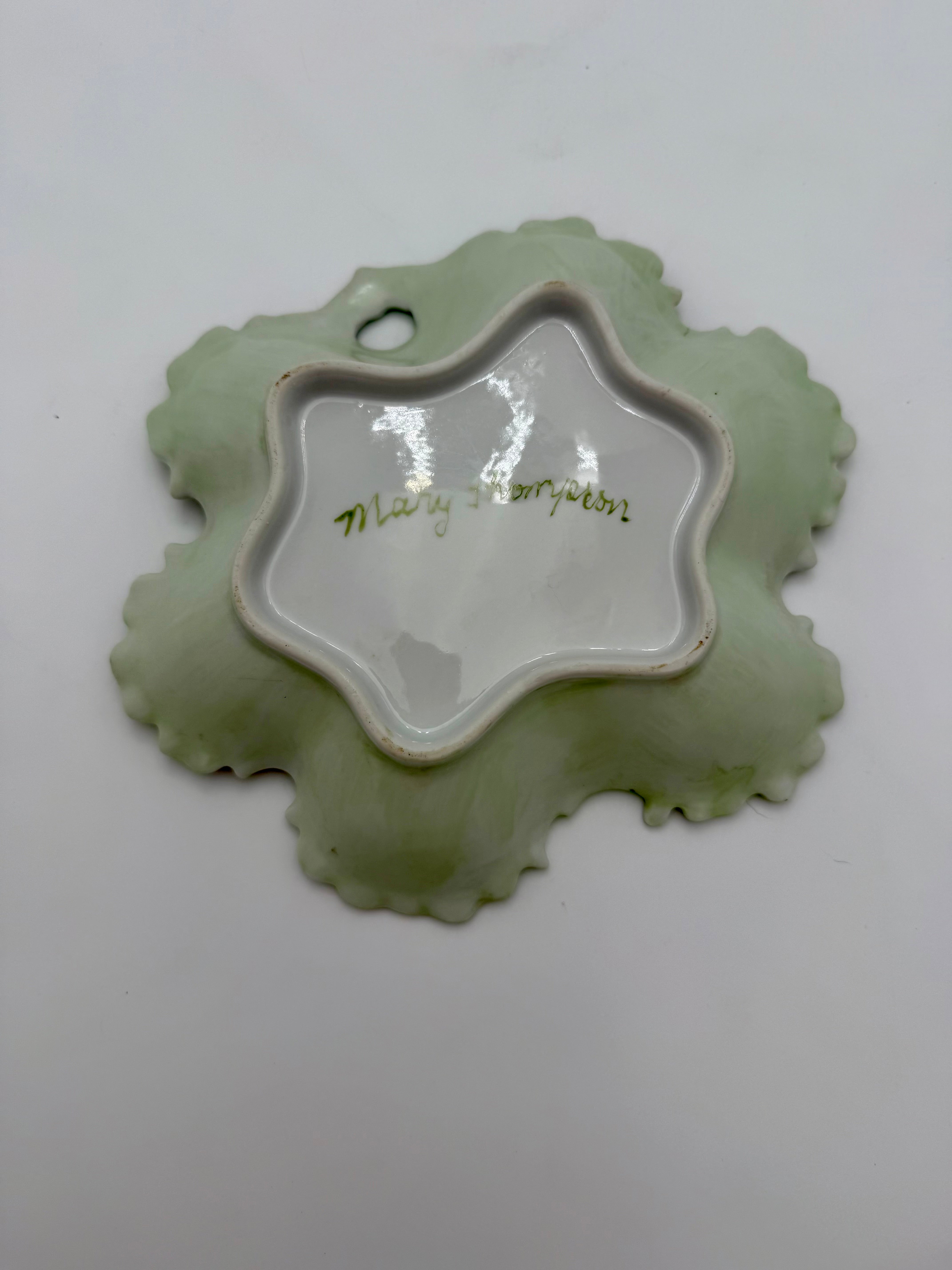 ANTIQUE ROSENTHAL MONBIJOU HAND-PAINTED PORCELAIN BOWL – SIGNED MARY THOMPSON – CIRCA 1900