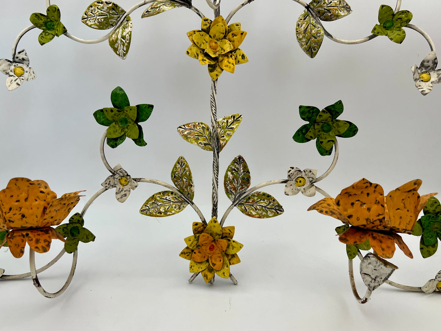 TOLE METAL TREE WALL SCULPTURE