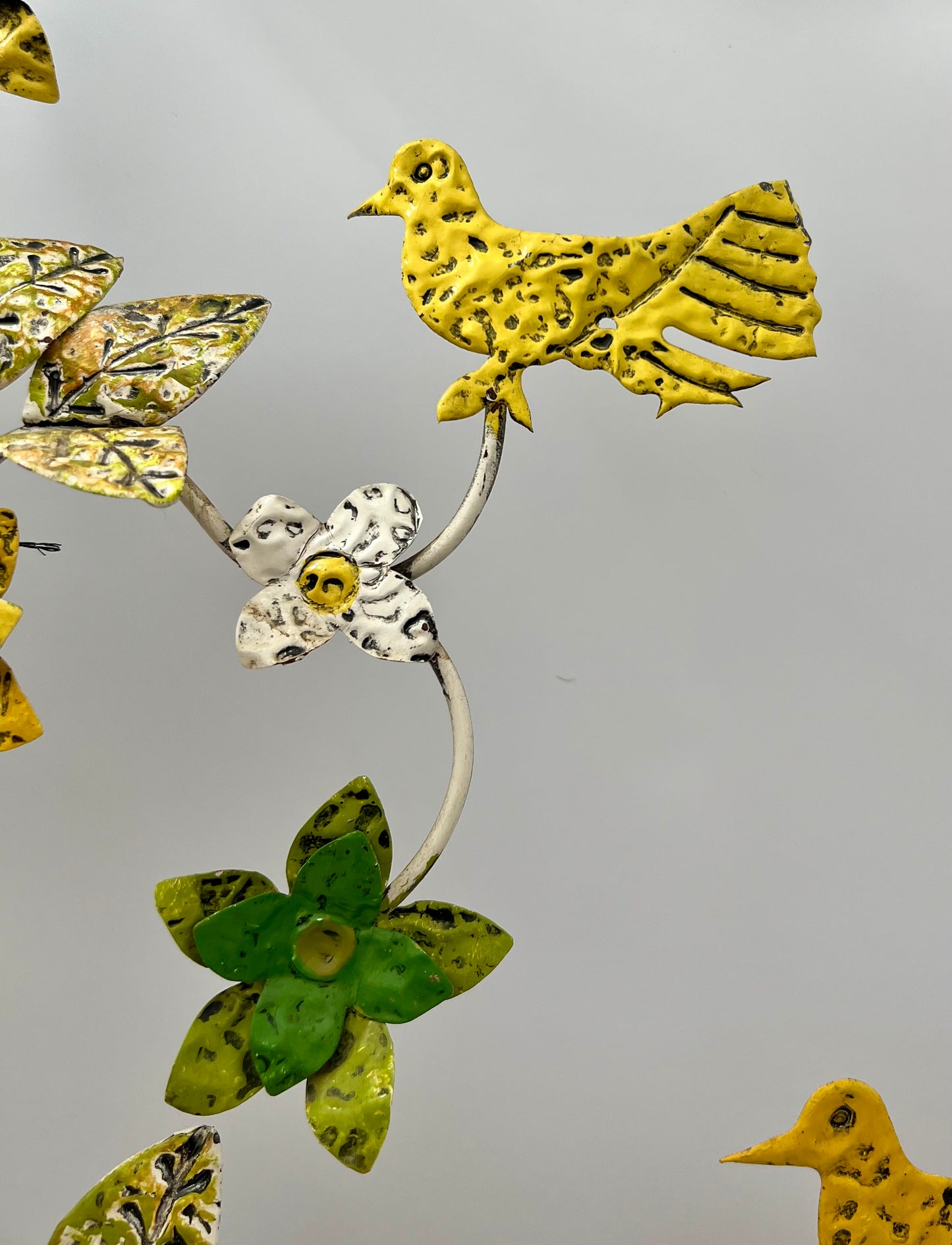 TOLE METAL TREE WALL SCULPTURE