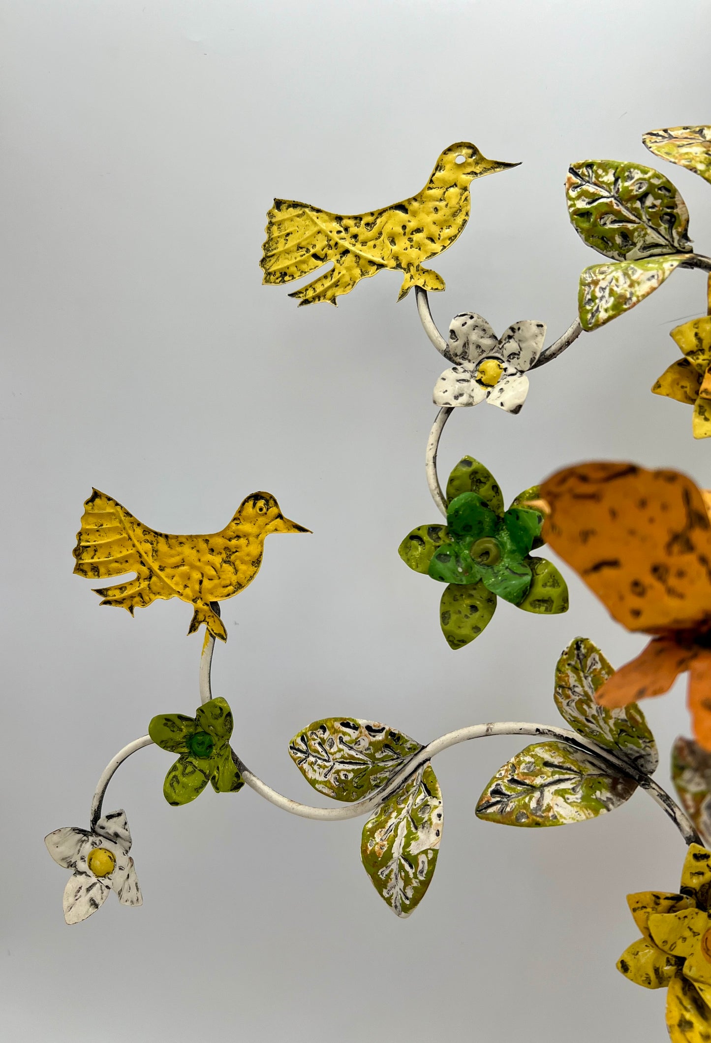 TOLE METAL TREE WALL SCULPTURE