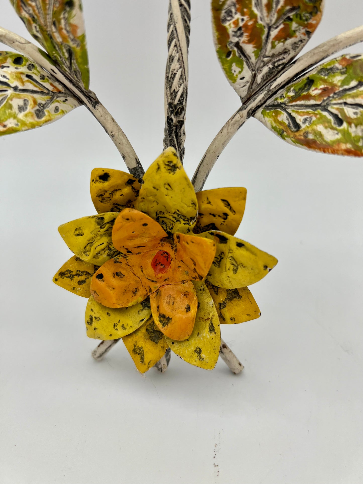 TOLE METAL TREE WALL SCULPTURE