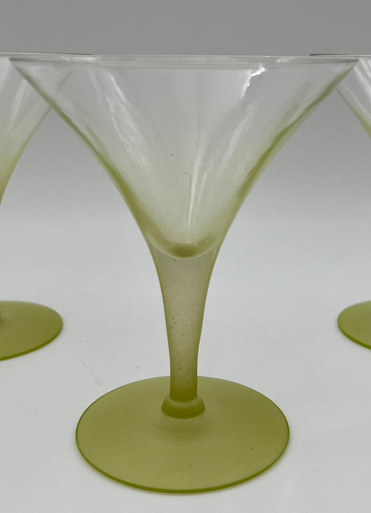 1950s DOROTHY THORPE MARTINI GLASSES SET OF 5