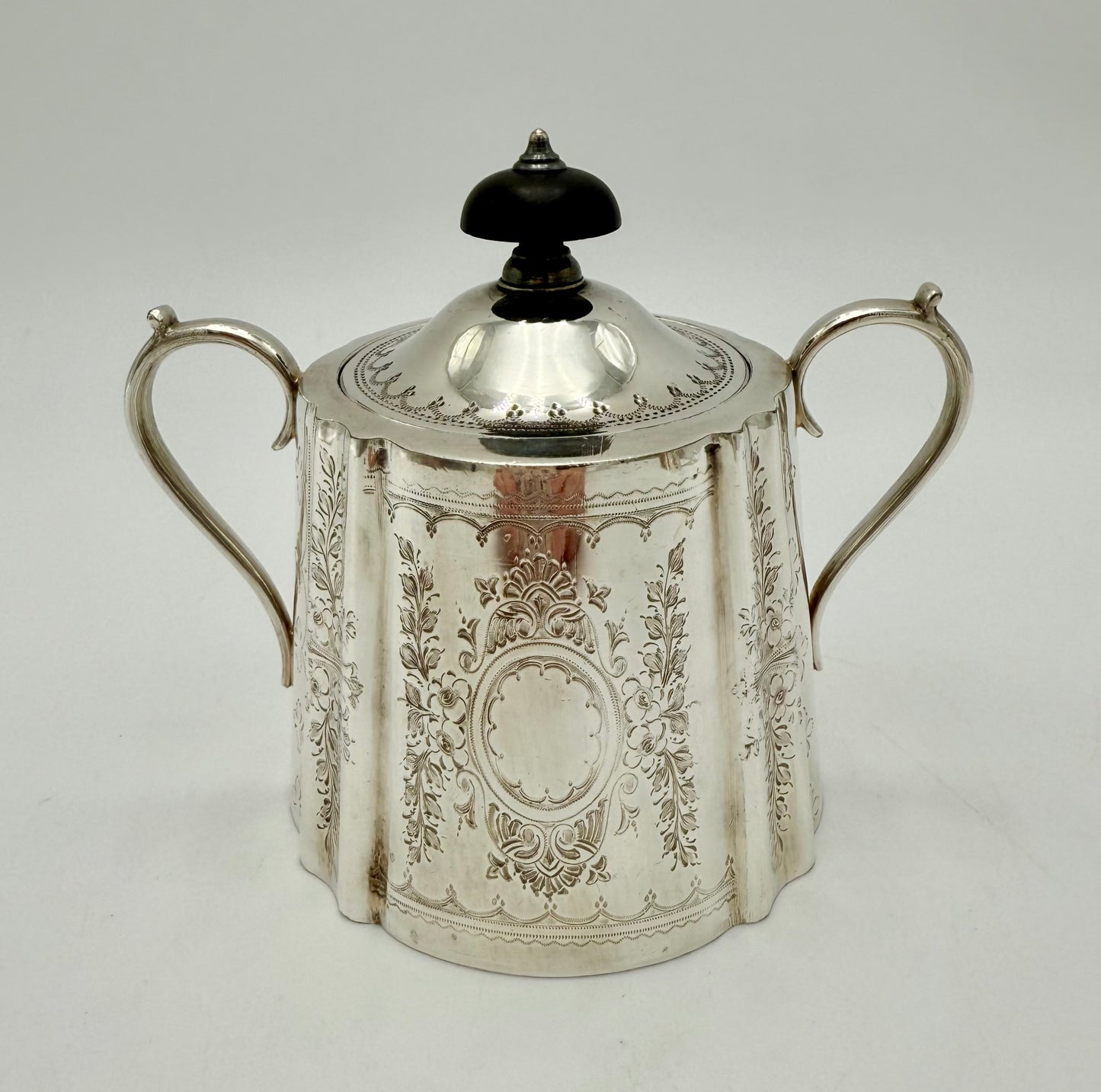 ANTIQUE ART NOUVEAU BARKER ELLIS TEAPOT, CREAMER, SUGER, COOKIE SET, ENGLAND EARLY 1900s