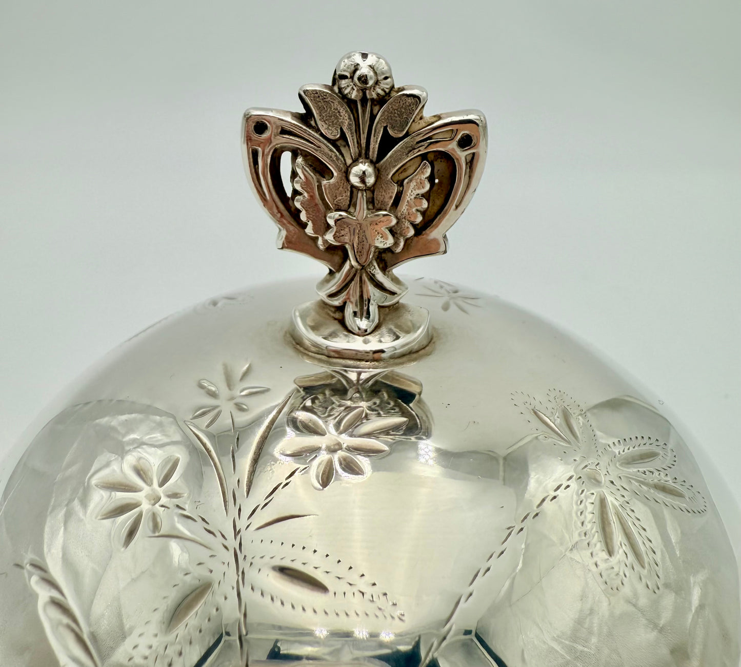 Antique W. M. Rogers Silver Plated Caviar or Butter Serving Dish with Ice Compartment, 1886