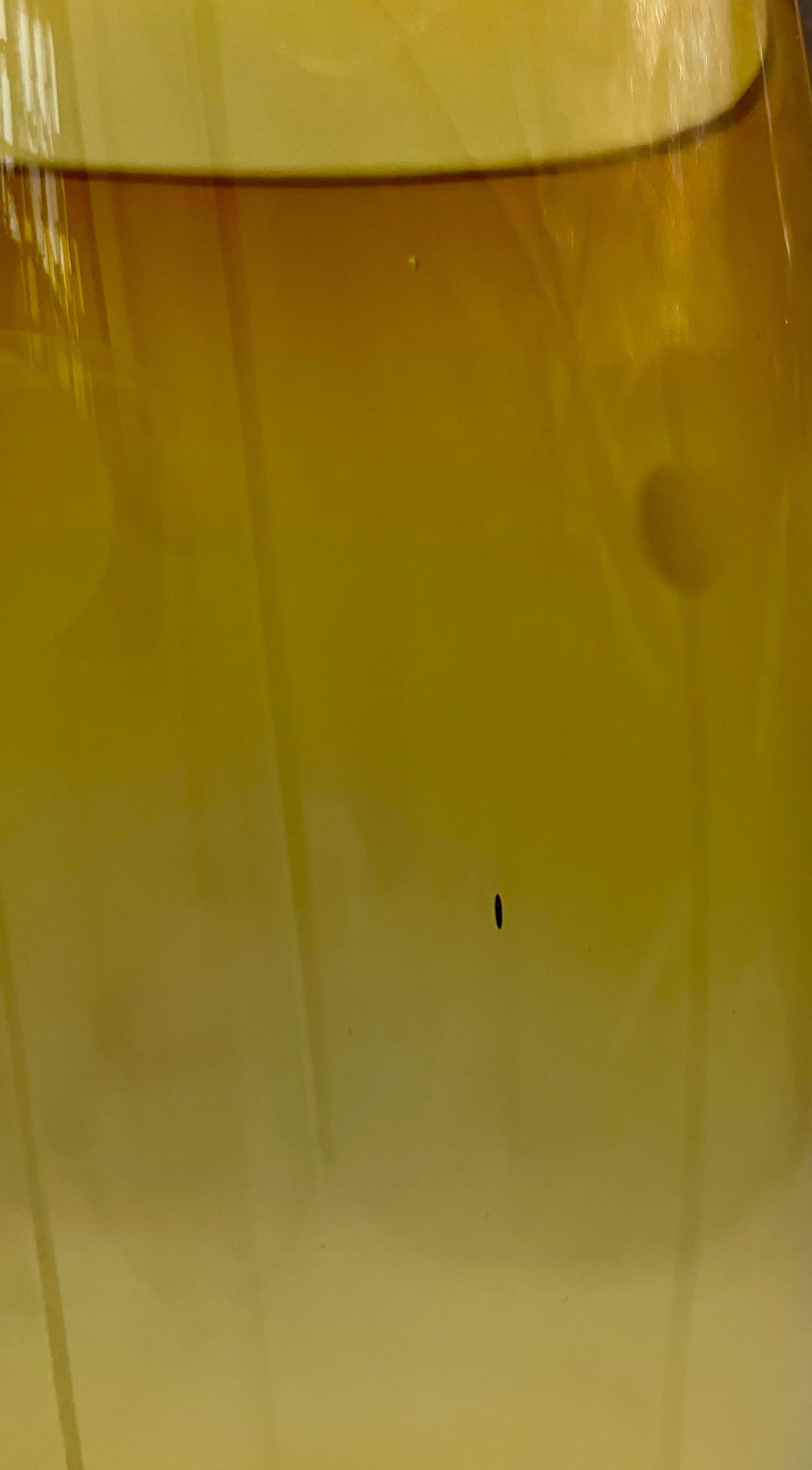 LARGE VINTAGE MOD AMBER GLASS VASE